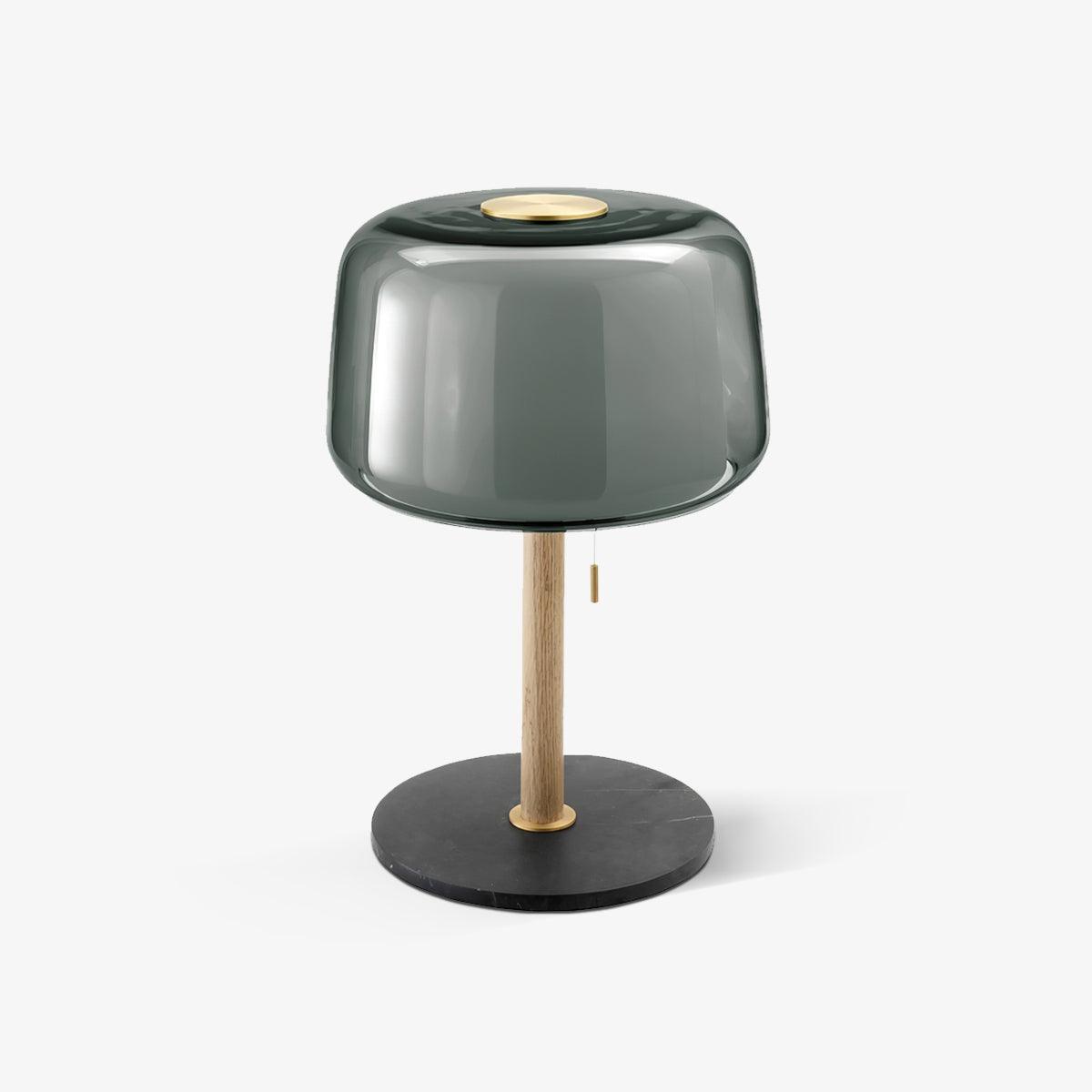 Gala lampa stołowa ze szkła i marmuru