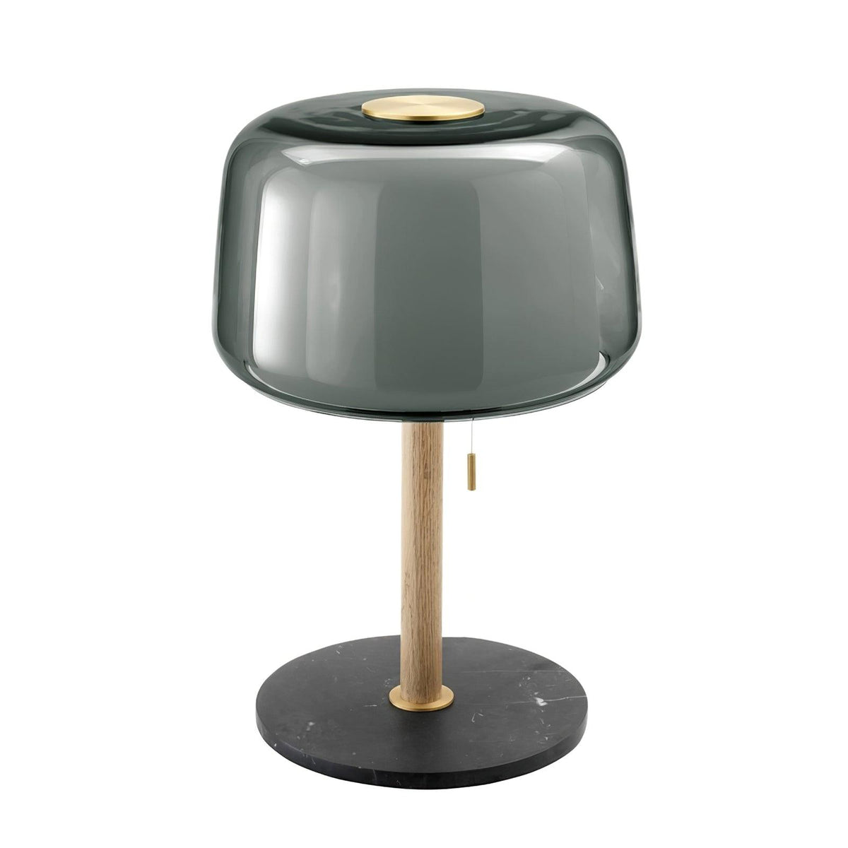 Gala lampa stołowa ze szkła i marmuru