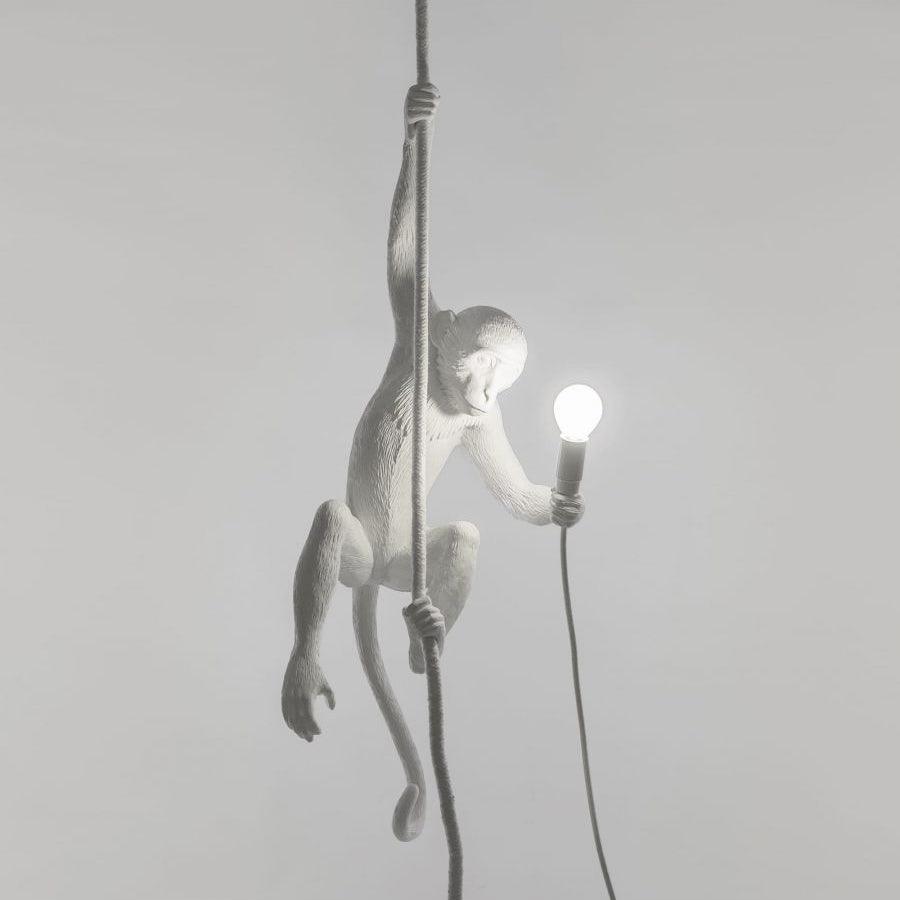 Epiran artystyczna lampa wisząca z płóciennego sznurka w kolorze białym