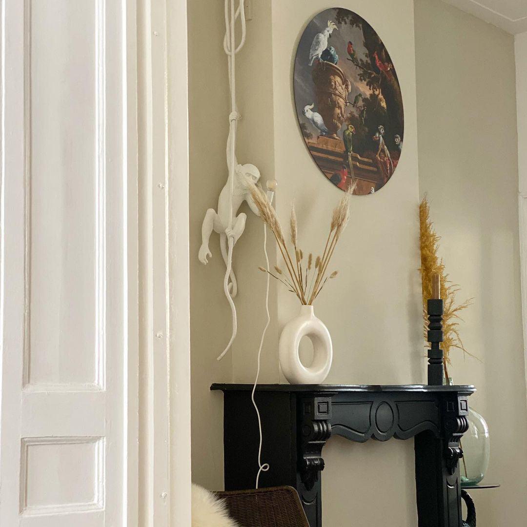 Epiran artystyczna lampa wisząca z płóciennego sznurka w kolorze białym