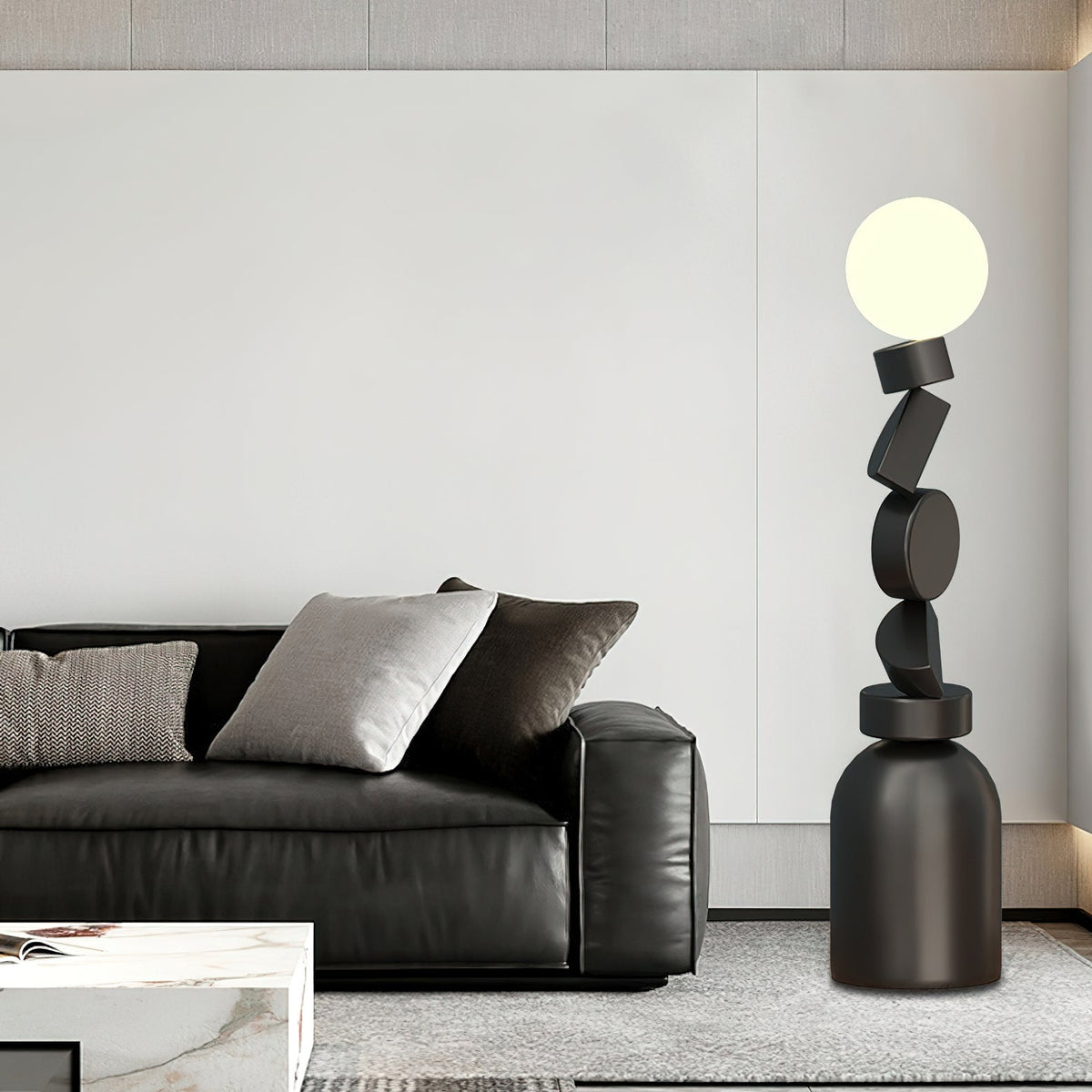 Calisine lampa stojąca Monolith Cube czarna podstawa