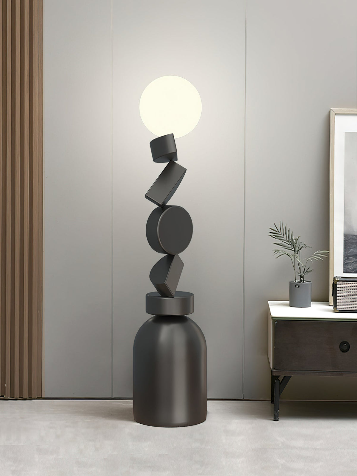 Calisine lampa stojąca Monolith Cube czarna podstawa