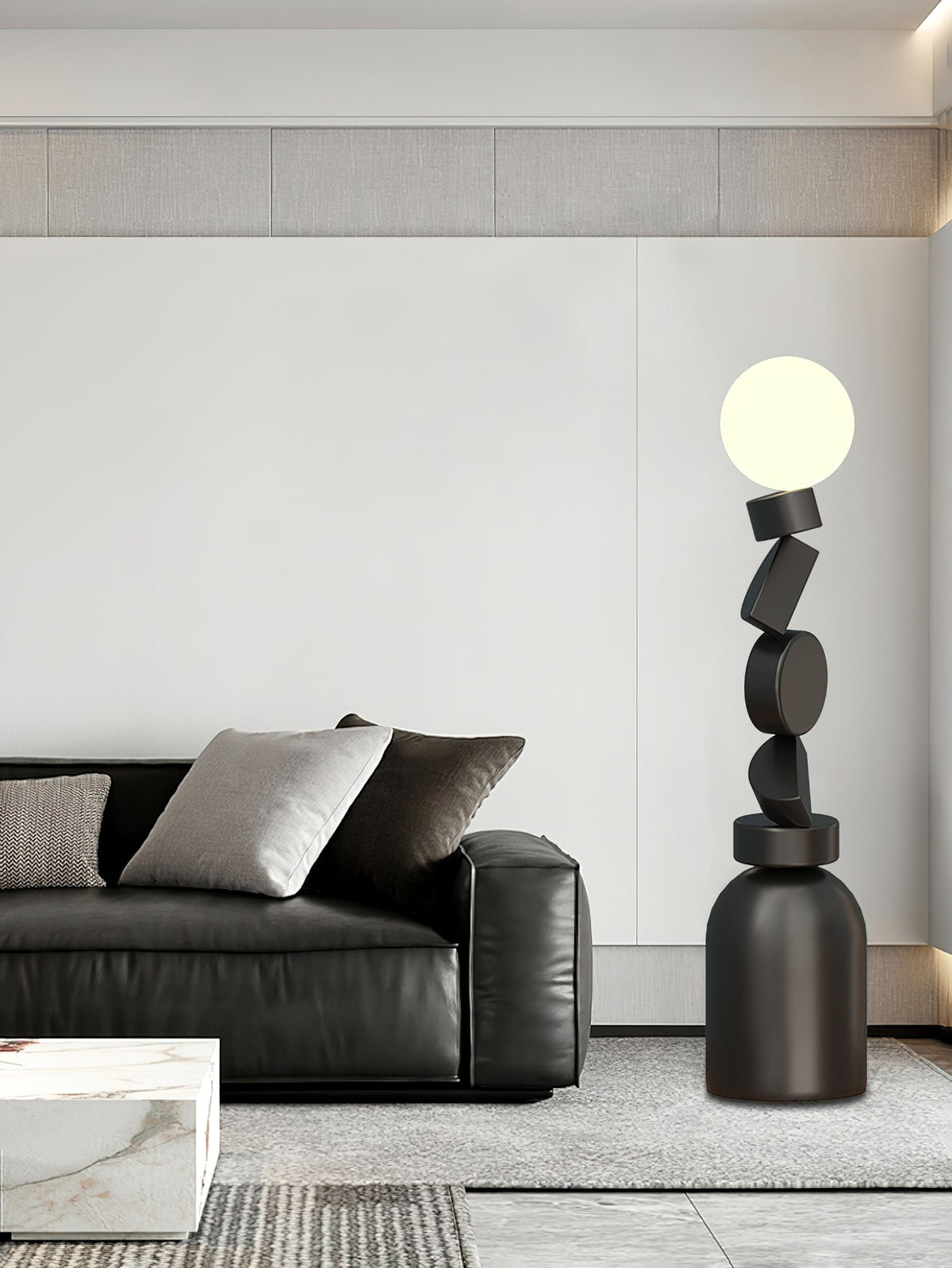 Calisine lampa stojąca Monolith Cube czarna podstawa