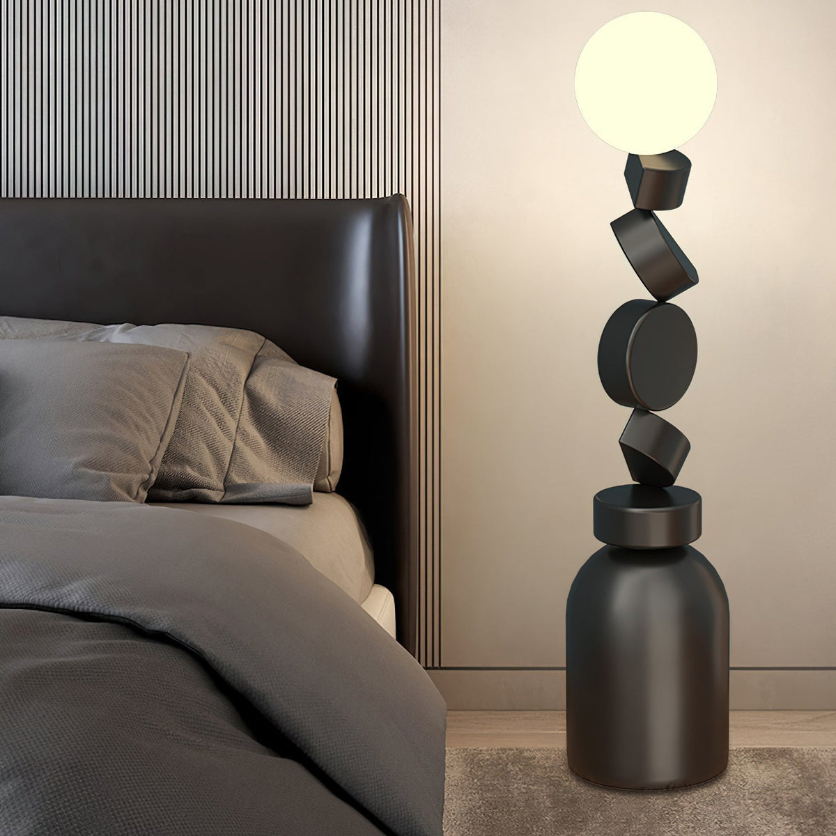Calisine lampa stojąca Monolith Cube czarna podstawa