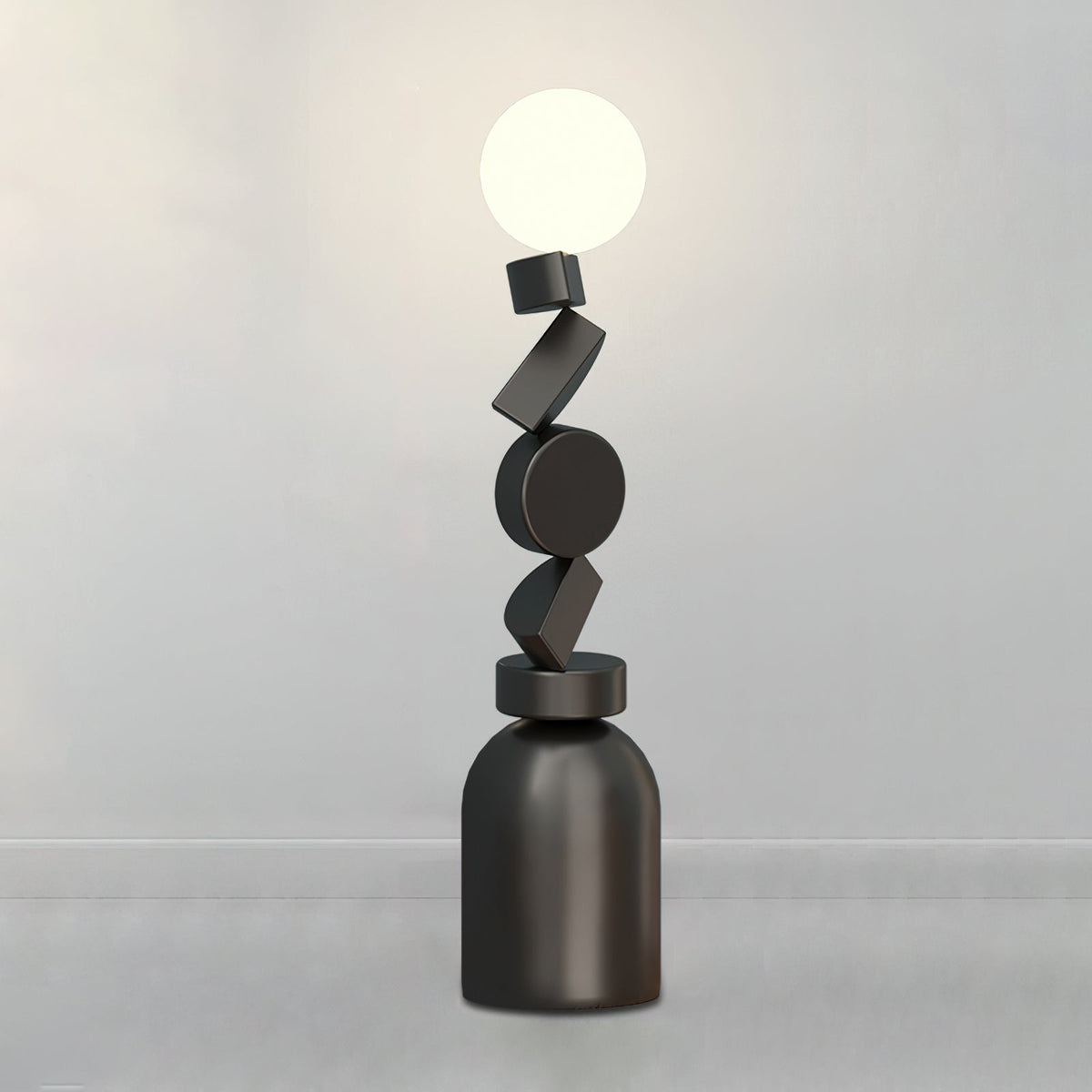 Calisine lampa stojąca Monolith Cube czarna podstawa