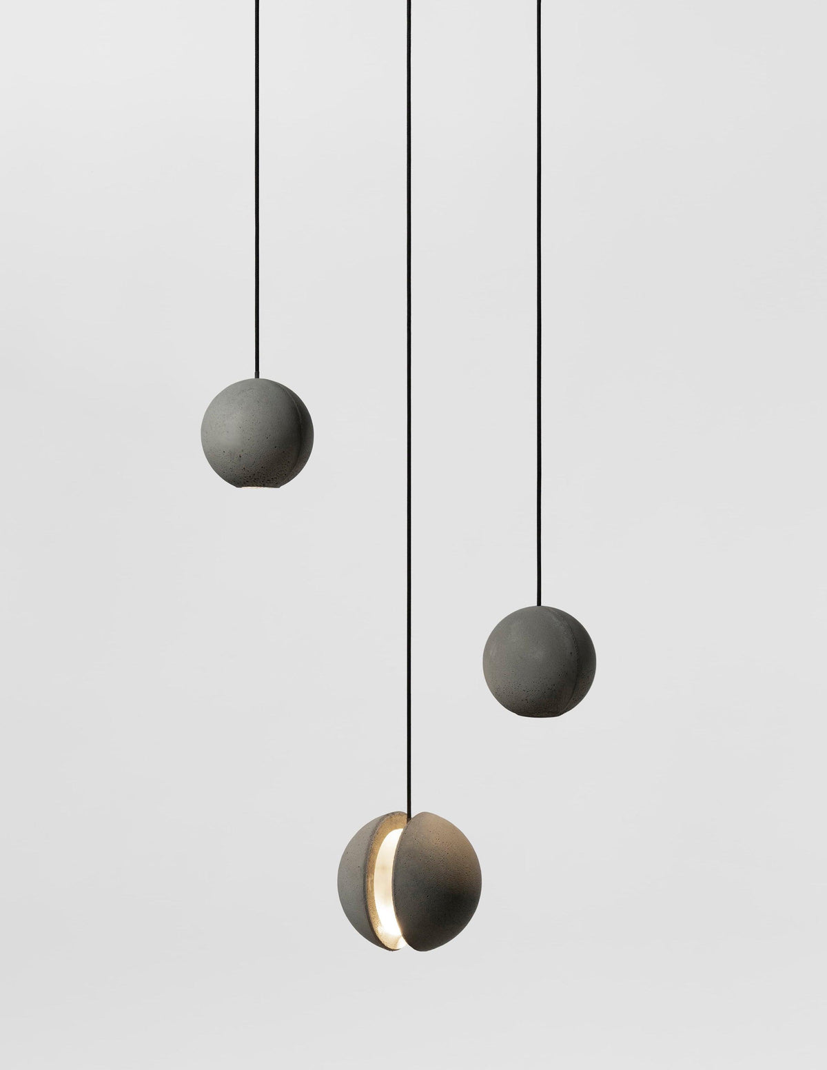 Umi lampa wisząca kula betonowa minimalistyczna industrialna
