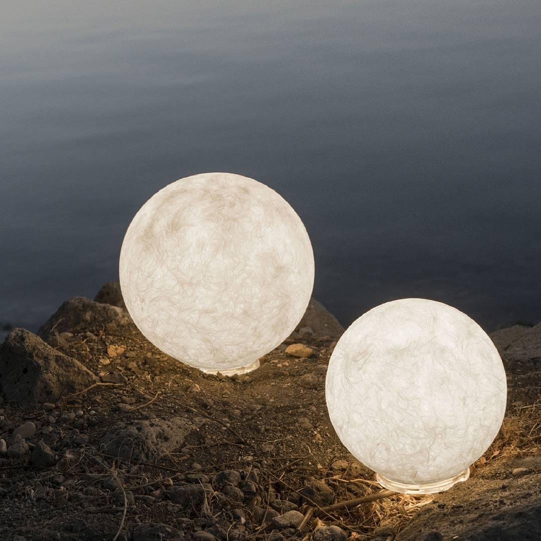 Lampa stołowa Mirarora FRP Fiber Globe Textured Minimalist do sypialni | Cielum