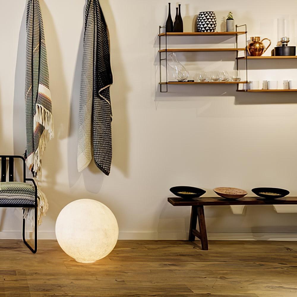 Lampa stołowa Mirarora FRP Fiber Globe Textured Minimalist do sypialni | Cielum