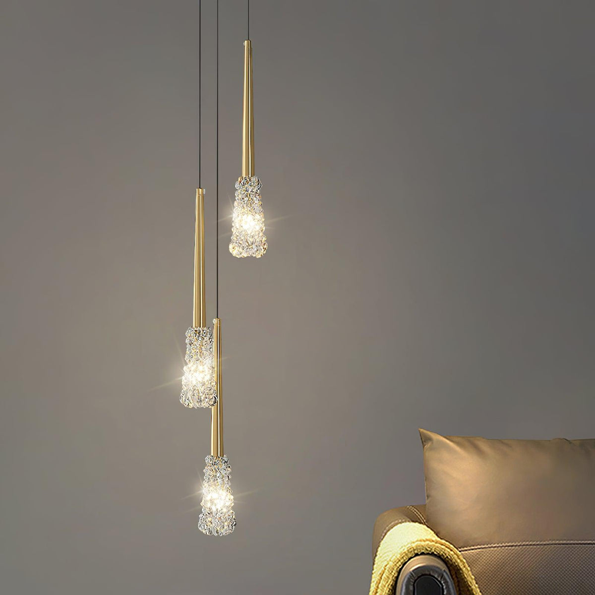 Mozzi nowoczesna lampa wisząca ze szkła kryształowego