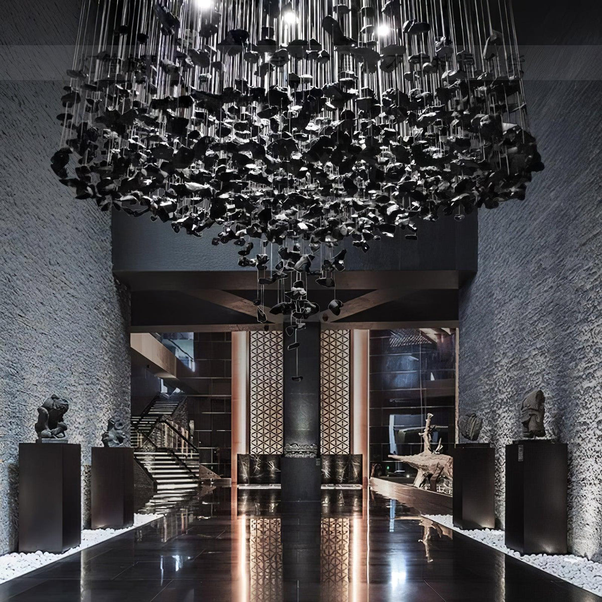 Belora żyrandol ze szkła kryształowego w stylu postmodern luxury