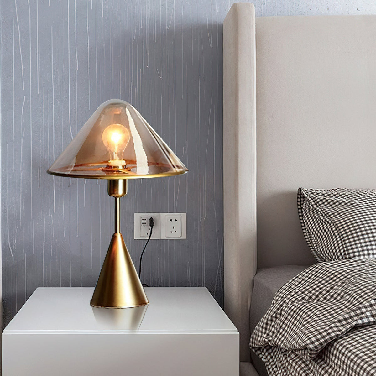 Mushroom nowoczesna lampa stołowa