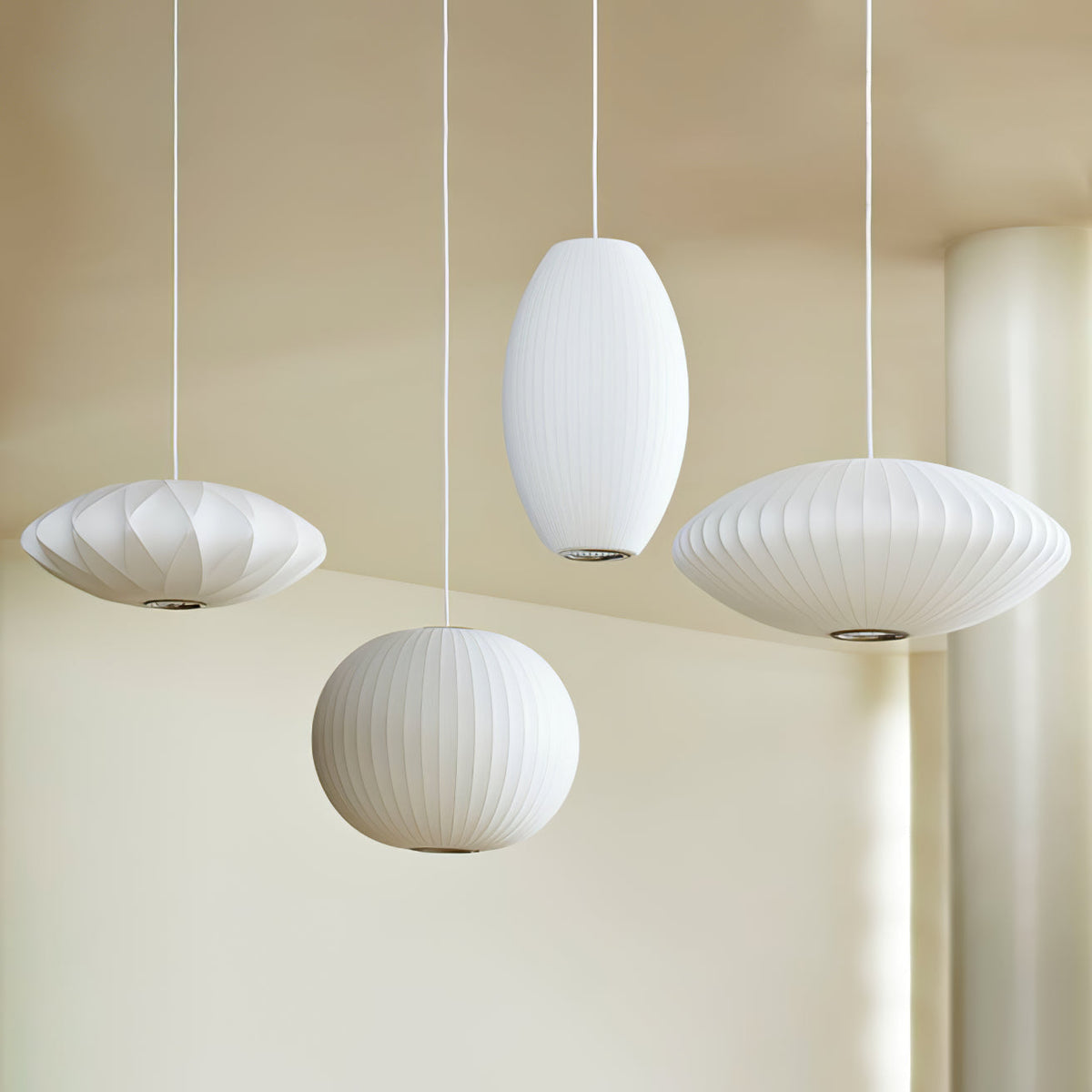 Etrio lampa wisząca Bubble z pajęcznika jedwabnego