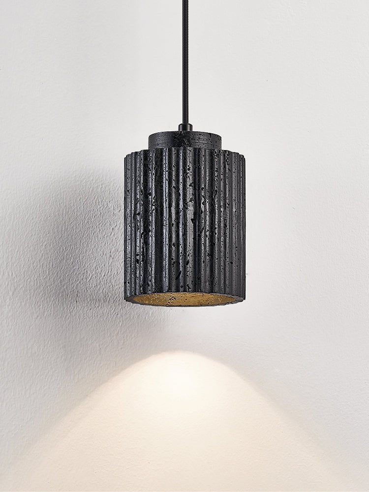 Hirb Ridge czarny Travertyn lampa wisząca