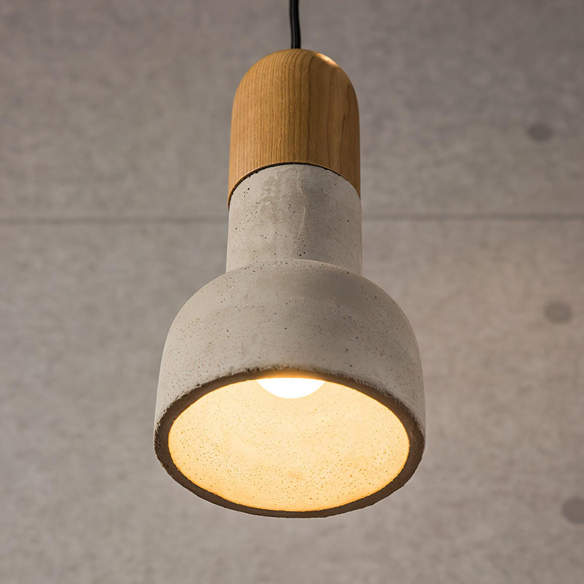 Trio rustykalna lampa wisząca z drewna