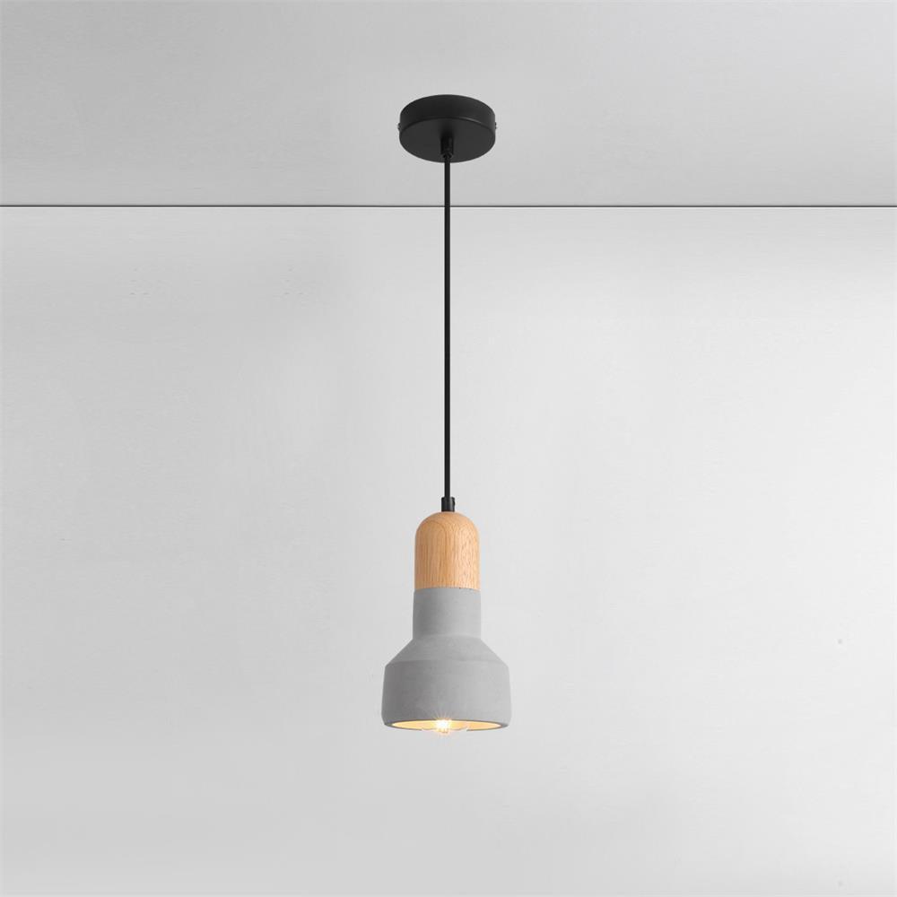 Trio rustykalna lampa wisząca z drewna