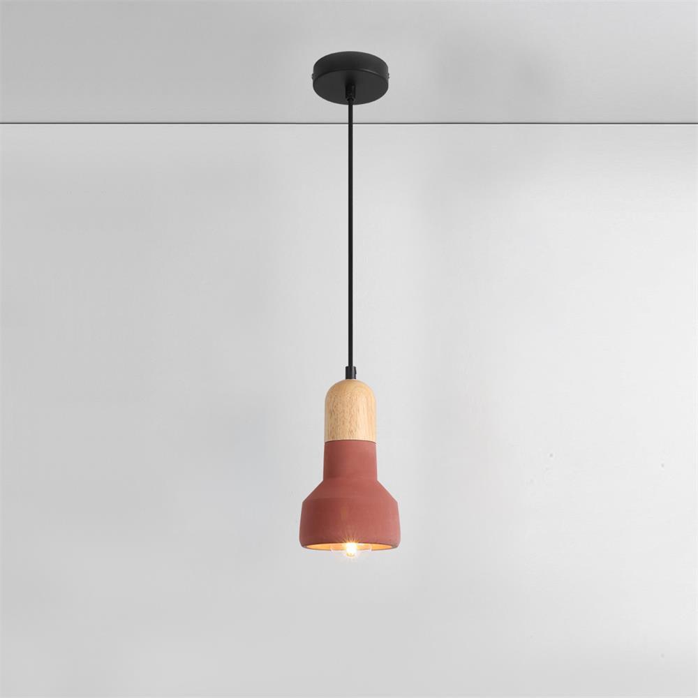 Trio rustykalna lampa wisząca z drewna