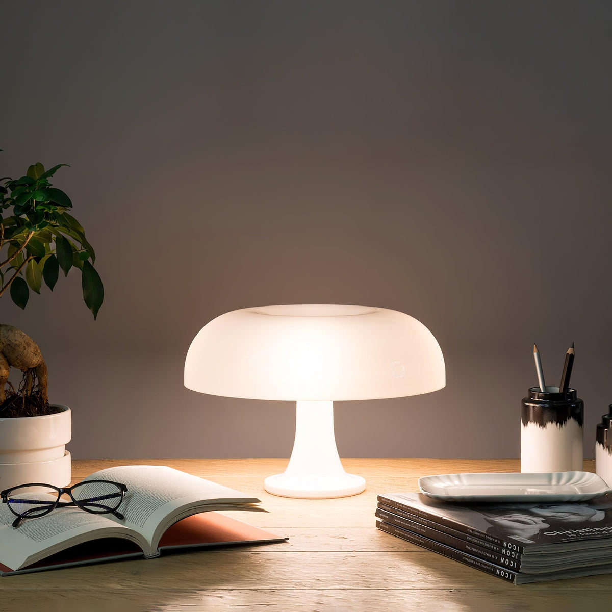 Orelielia zabawna retro lampa stołowa