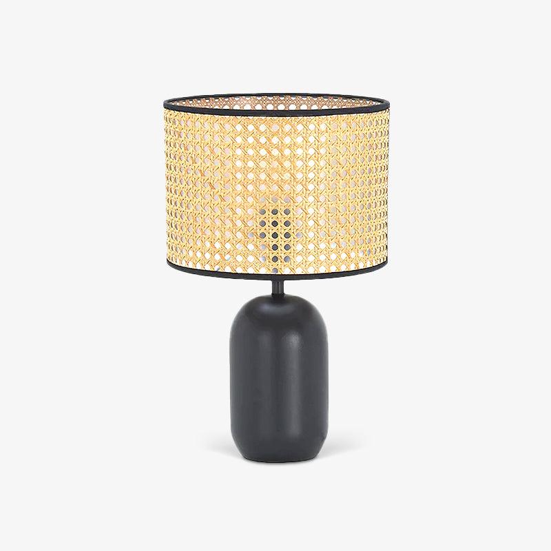 Ravarielle nowoczesna lampa stołowa ze słomy bambusowej