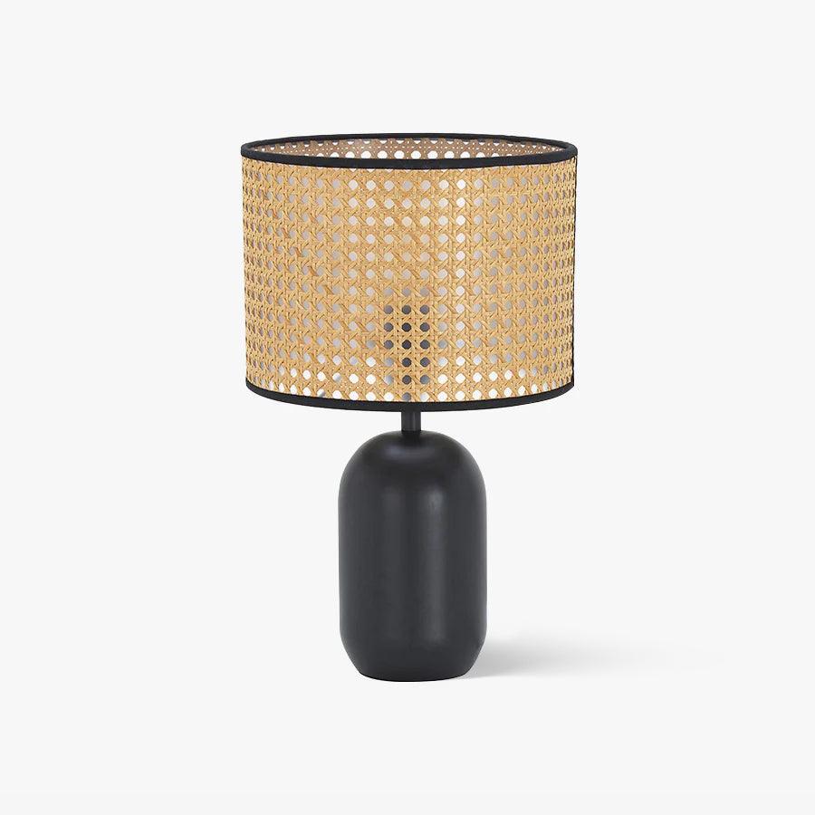 Ravarielle nowoczesna lampa stołowa ze słomy bambusowej