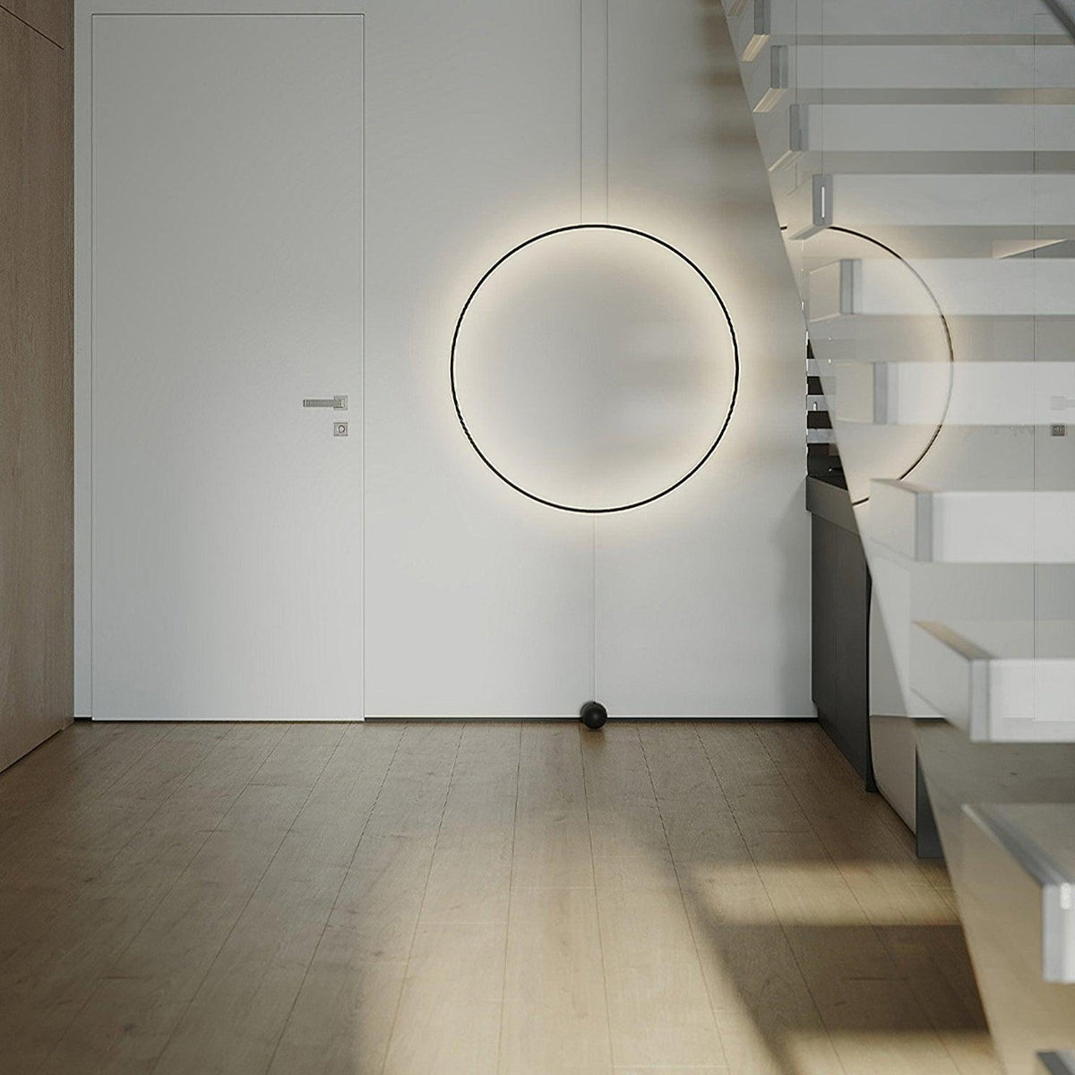 Ryker minimalistyczna lampa wisząca w kształcie koła