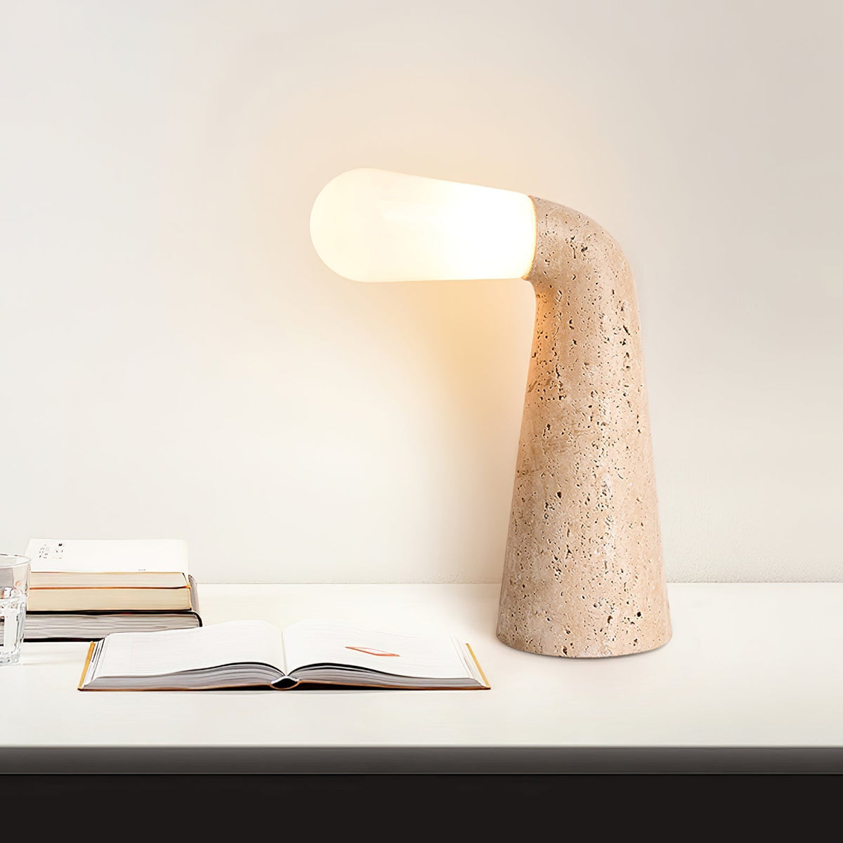 Lampa stołowa Noreette Travertine