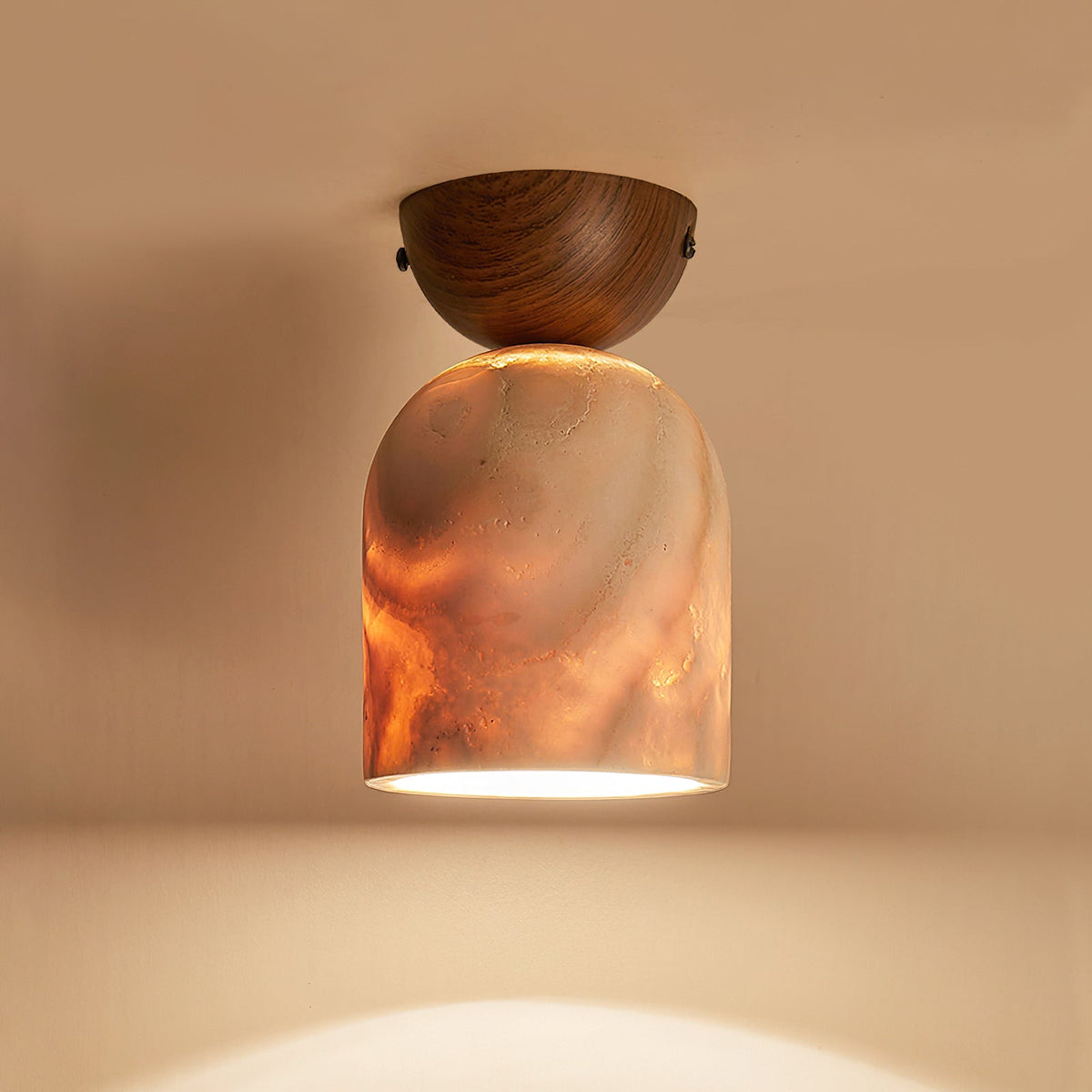 Linora sufitowa lampa z trawertynu