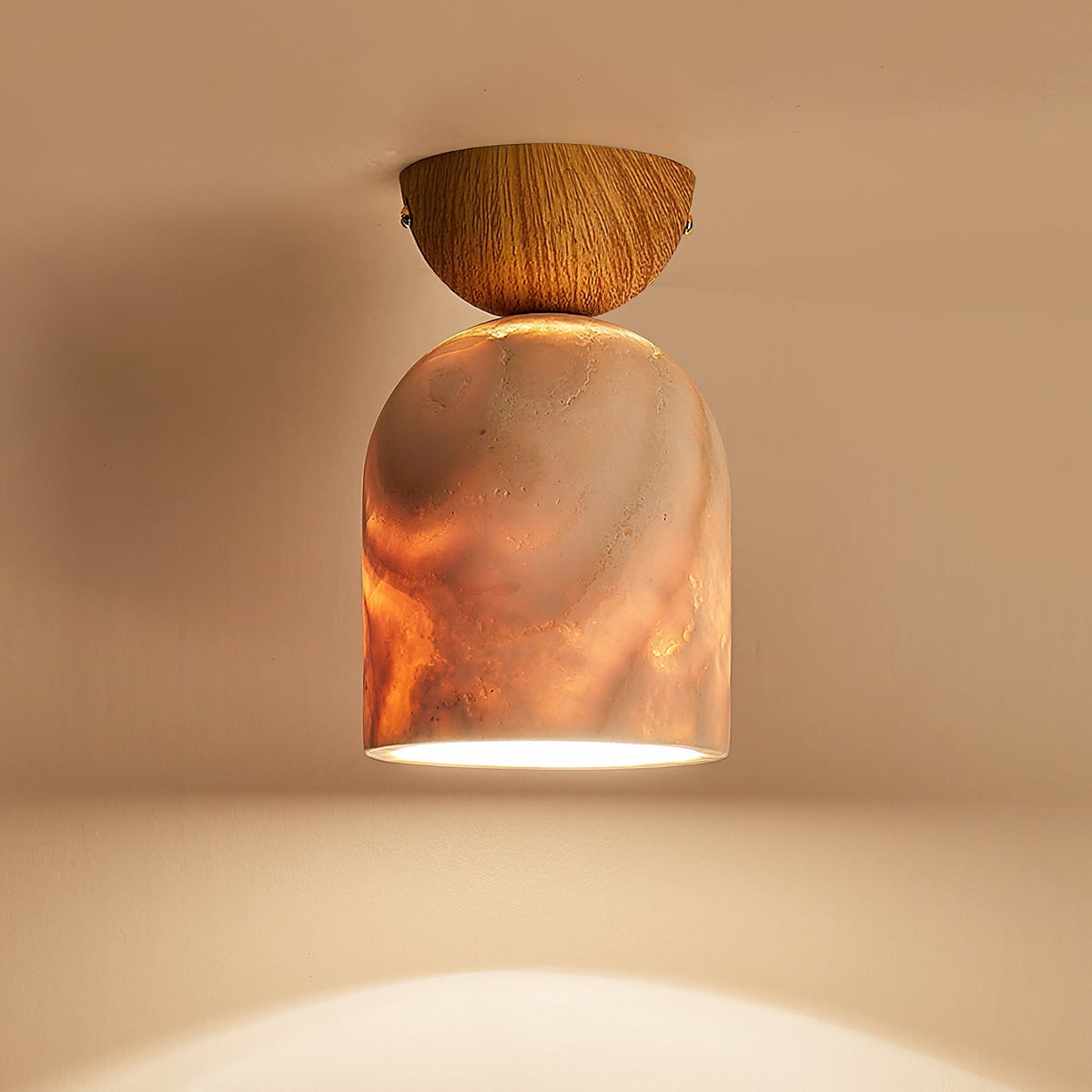 Linora sufitowa lampa z trawertynu