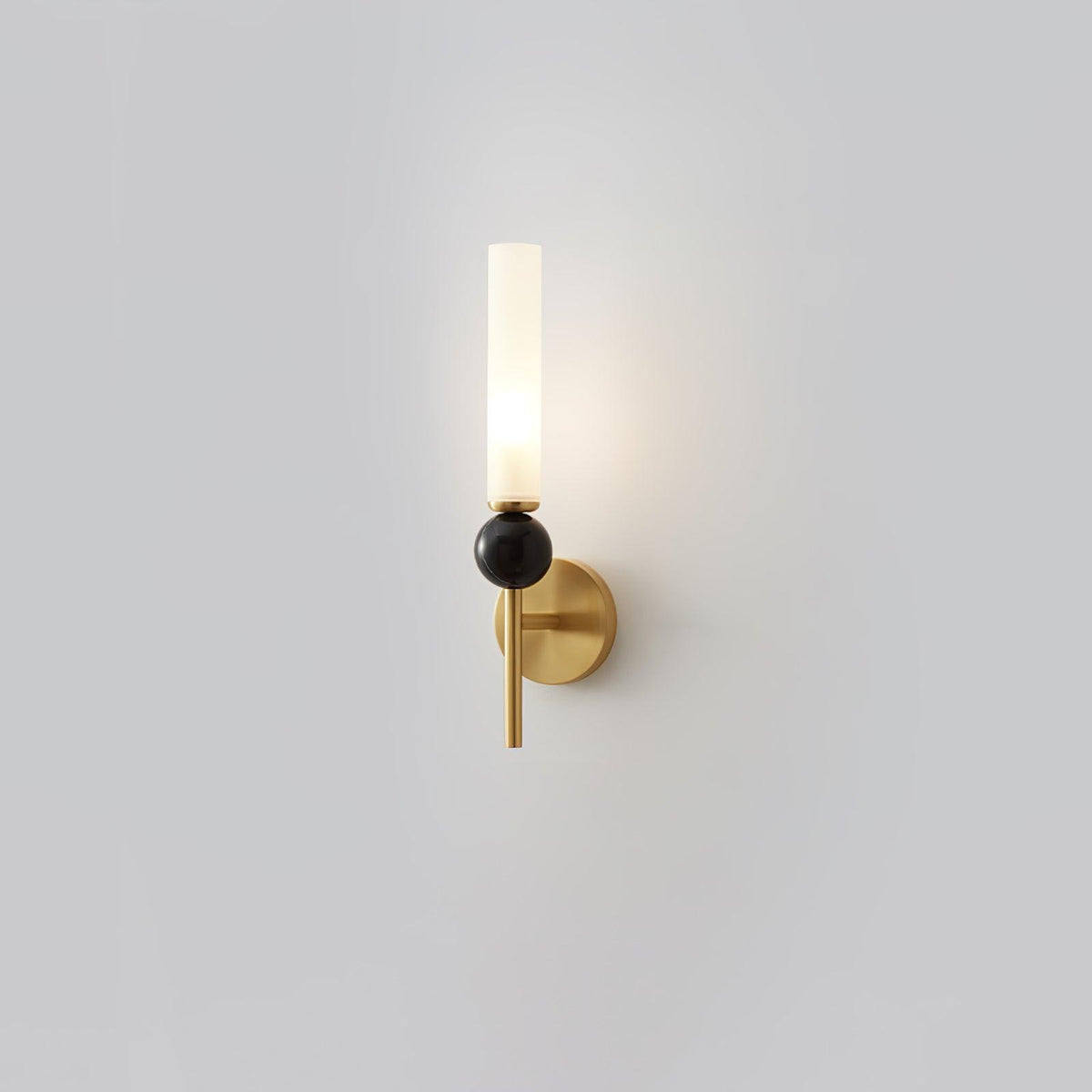 Dulane nowoczesna minimalistyczna kinkietowa lampa ścienna w pionie z marmuru