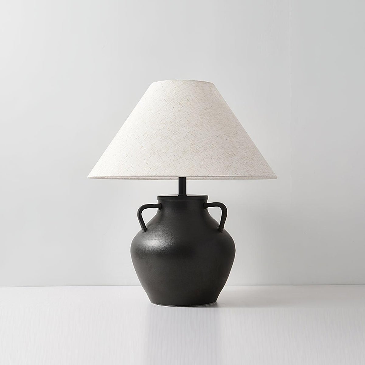 Amfora rustykalna lampa stołowa ze szkła