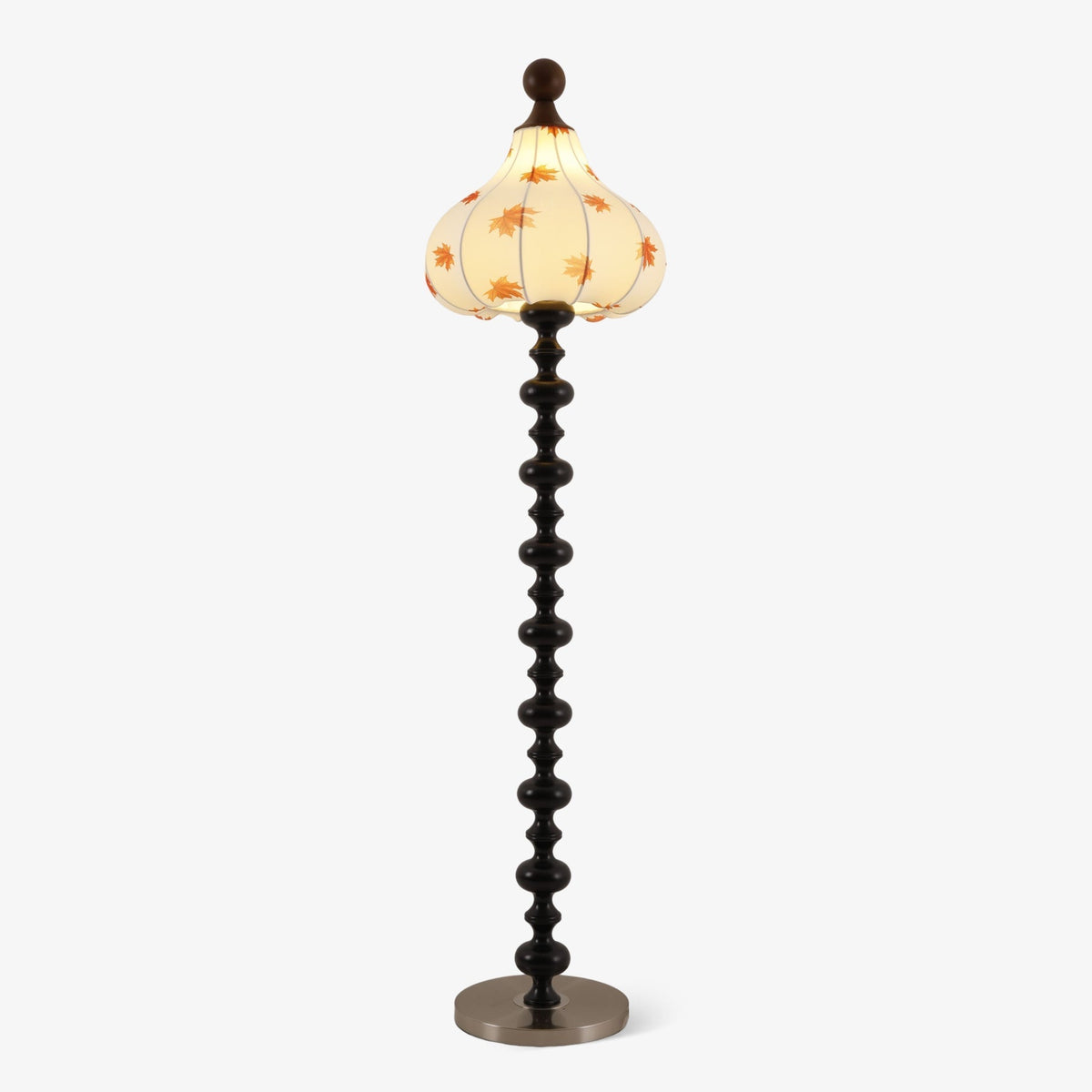 Qrathen drewniana lampa stojąca z płótna w stylu retro