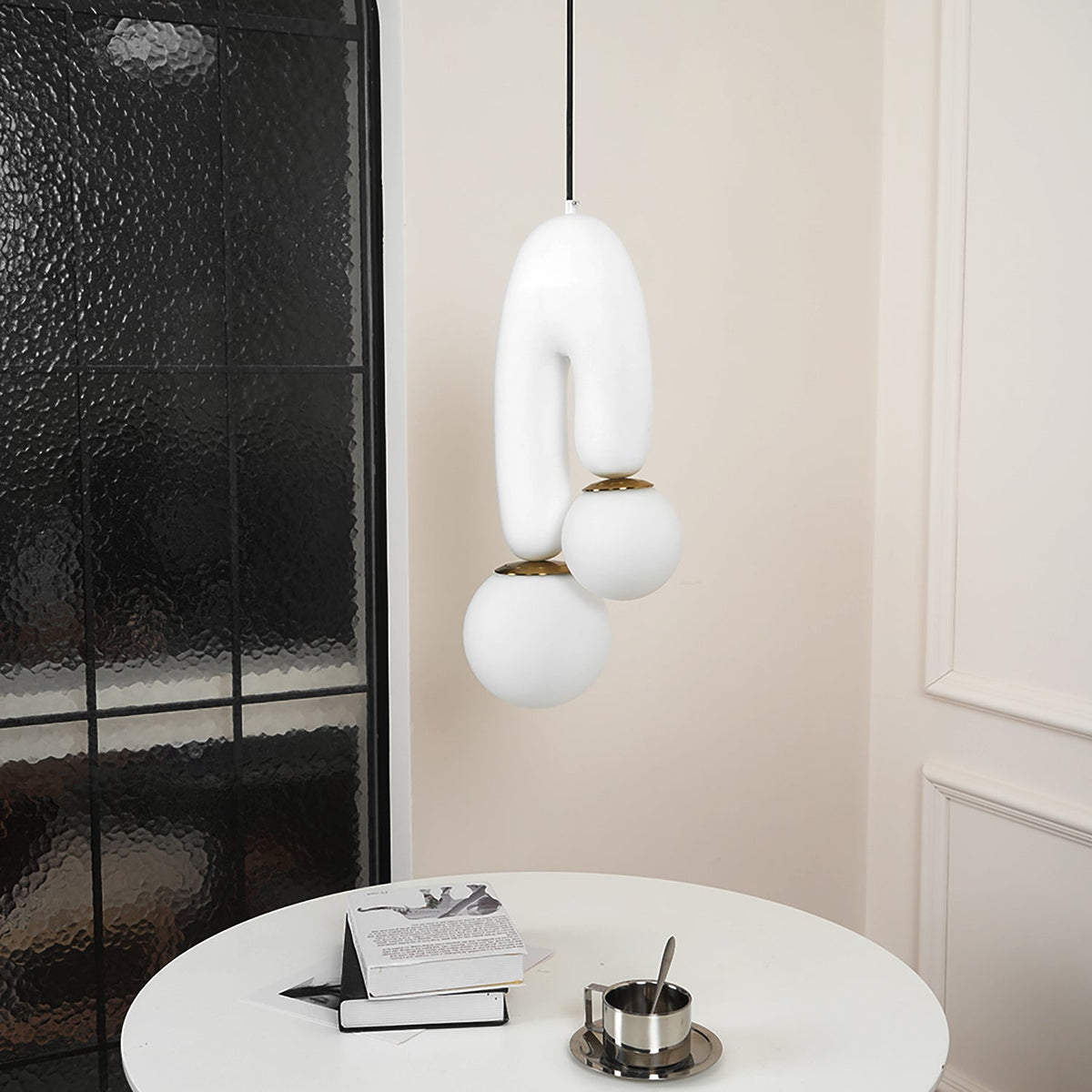 Zenithra lampa wisząca ze szkła w stylu skandynawskim