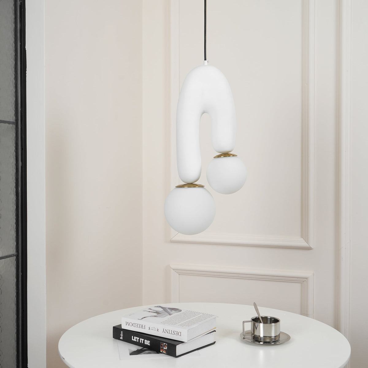 Zenithra lampa wisząca ze szkła w stylu skandynawskim