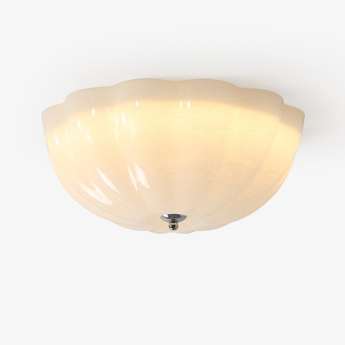 Uphaara nowoczesna minimalistyczna lampa sufitowa ze szkła w kształcie muszli