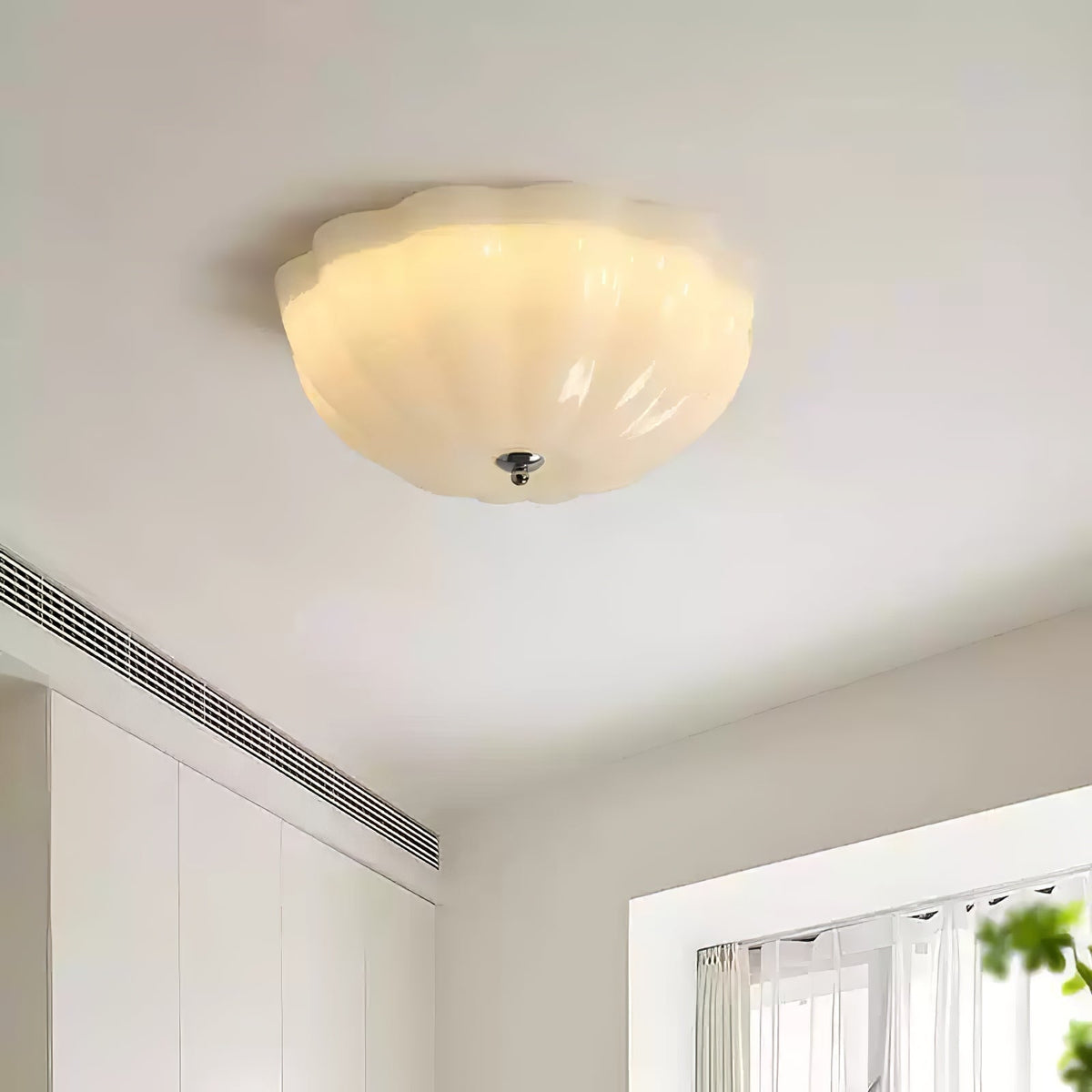 Uphaara nowoczesna minimalistyczna lampa sufitowa ze szkła w kształcie muszli