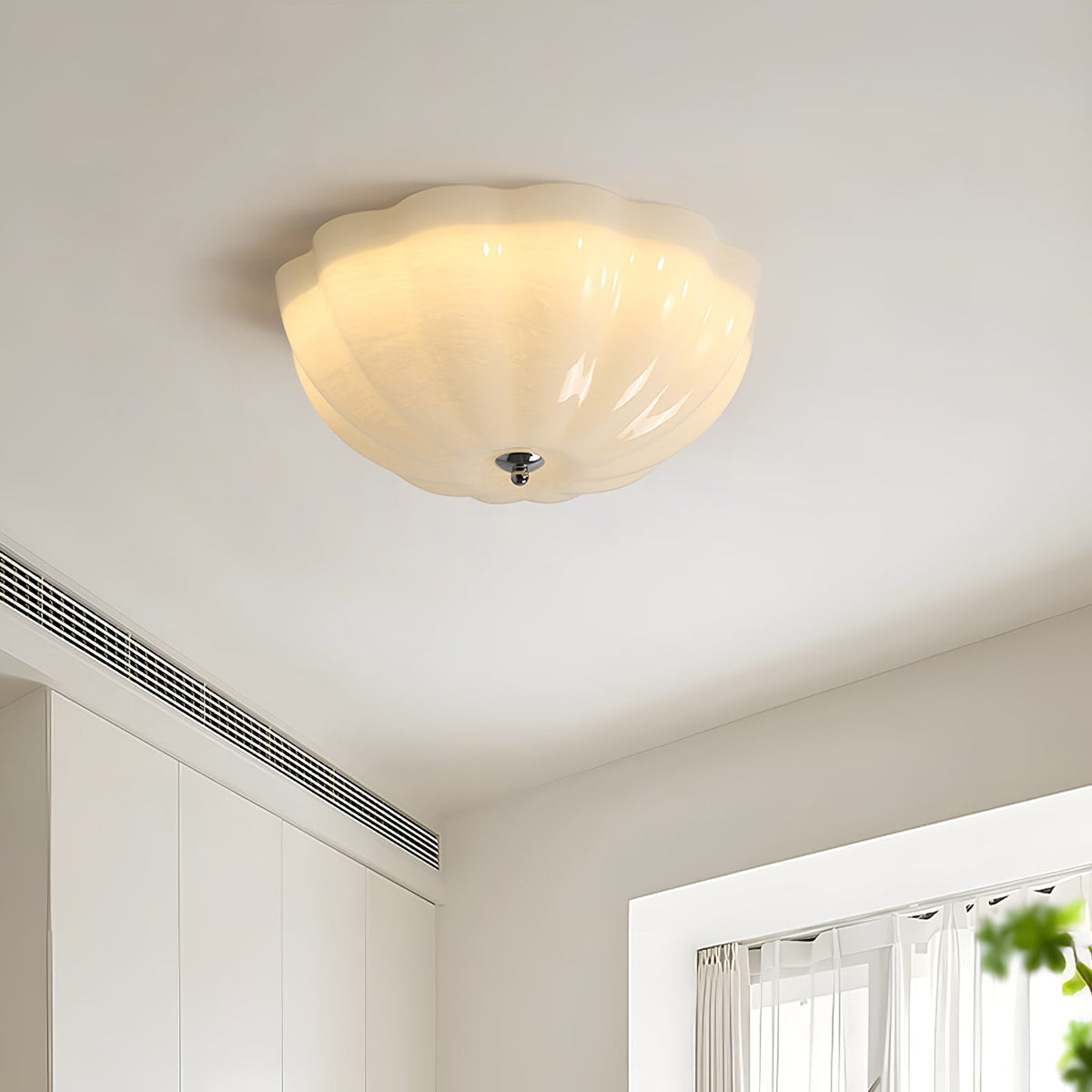 Uphaara nowoczesna minimalistyczna lampa sufitowa ze szkła w kształcie muszli