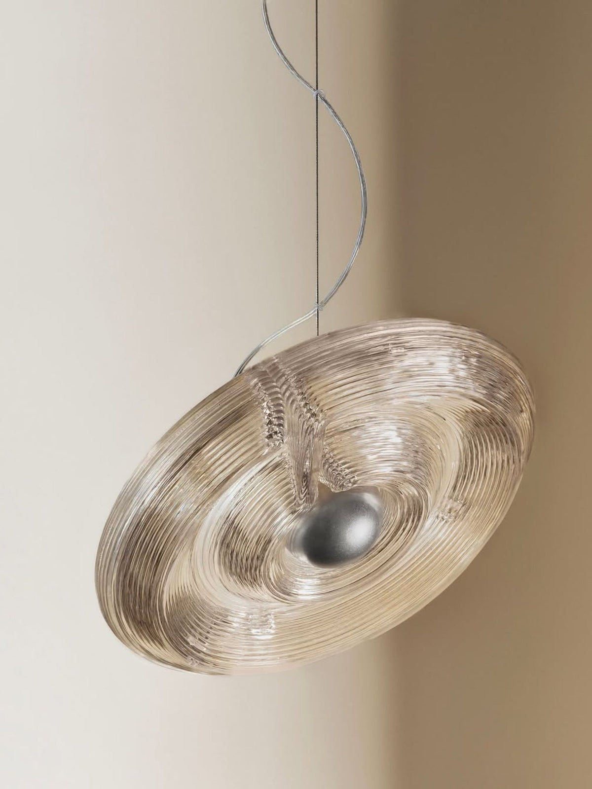 Ocrf lampa wisząca Ripple ze szkła