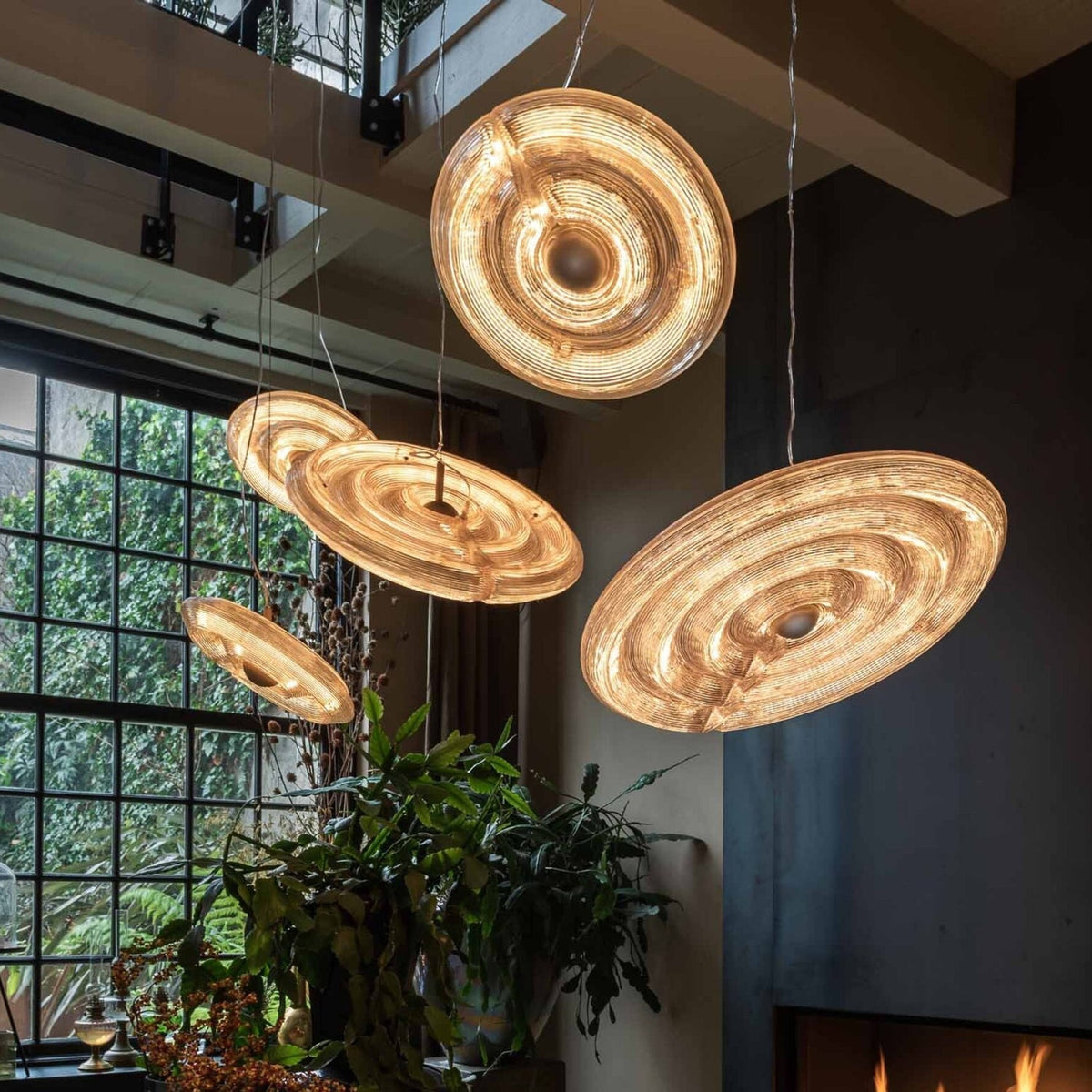 Ocrf lampa wisząca Ripple ze szkła