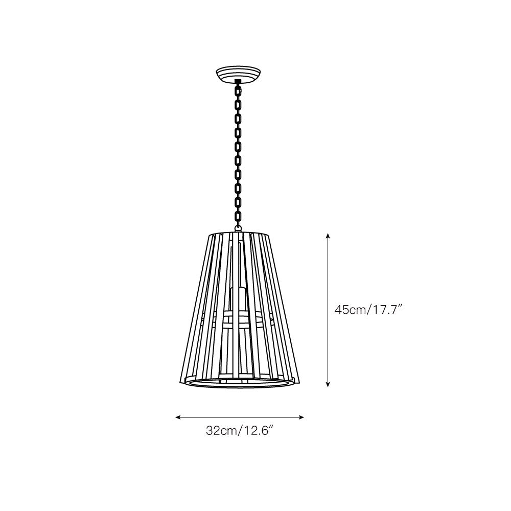 Avsolel lampa wisząca z drewna