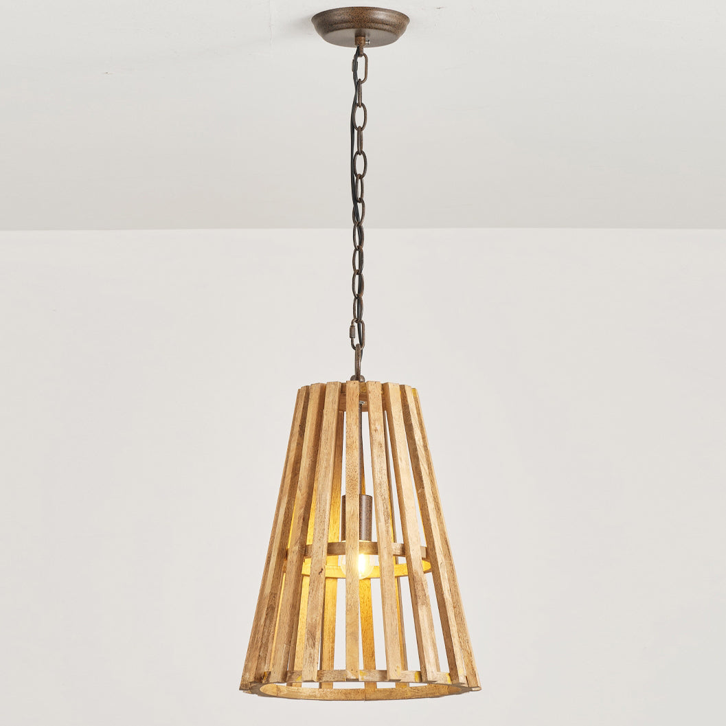 Avsolel lampa wisząca z drewna