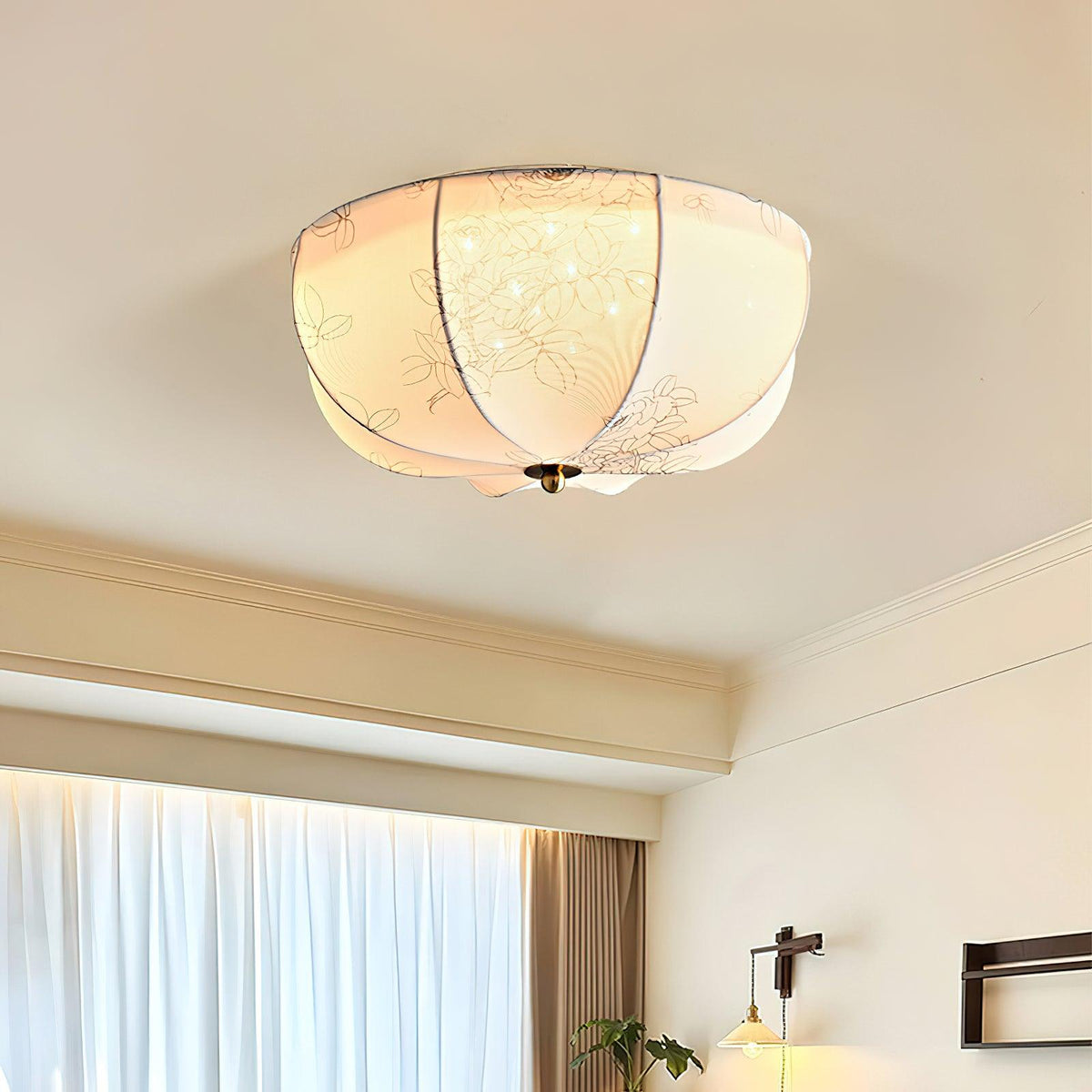 Ryls Premium nordycka lampa sufitowa ze szkła i płótna