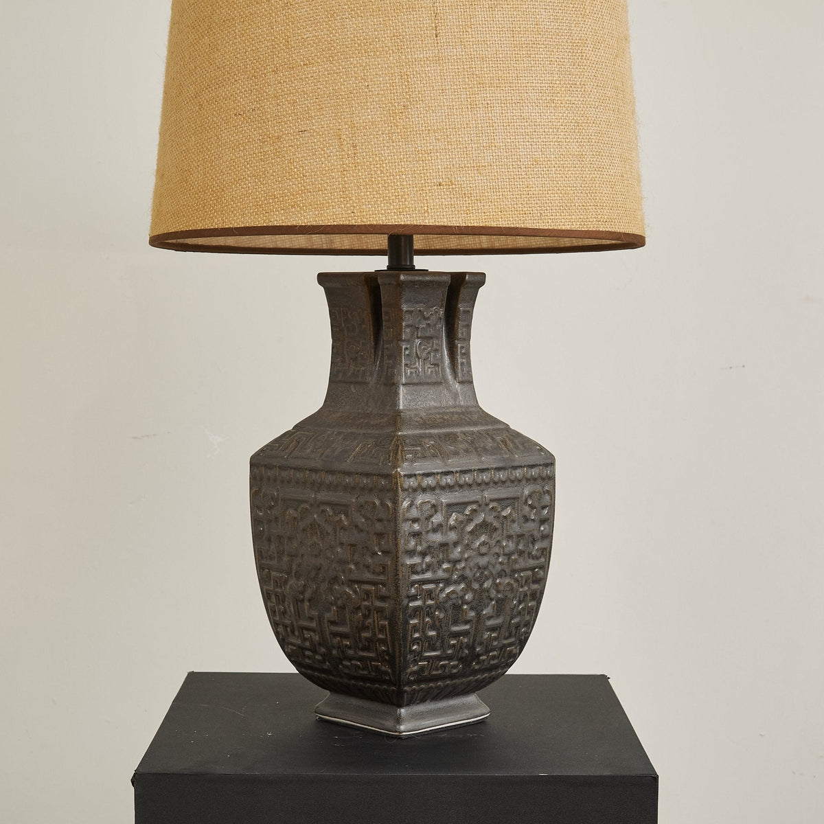 Echo lampka stołowa vintage z płótna