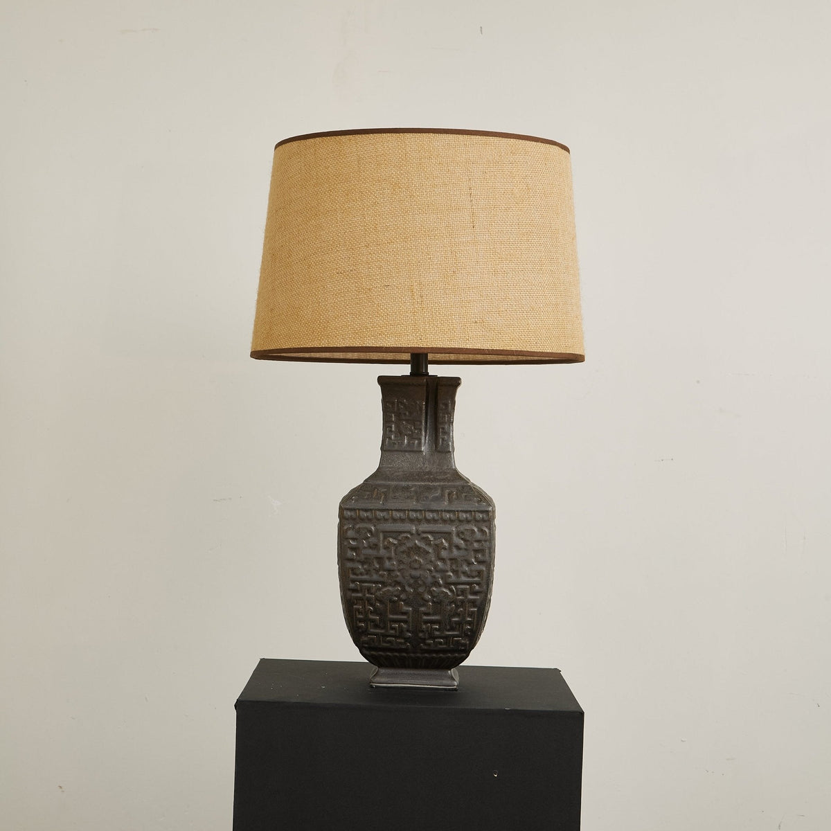 Echo lampka stołowa vintage z płótna