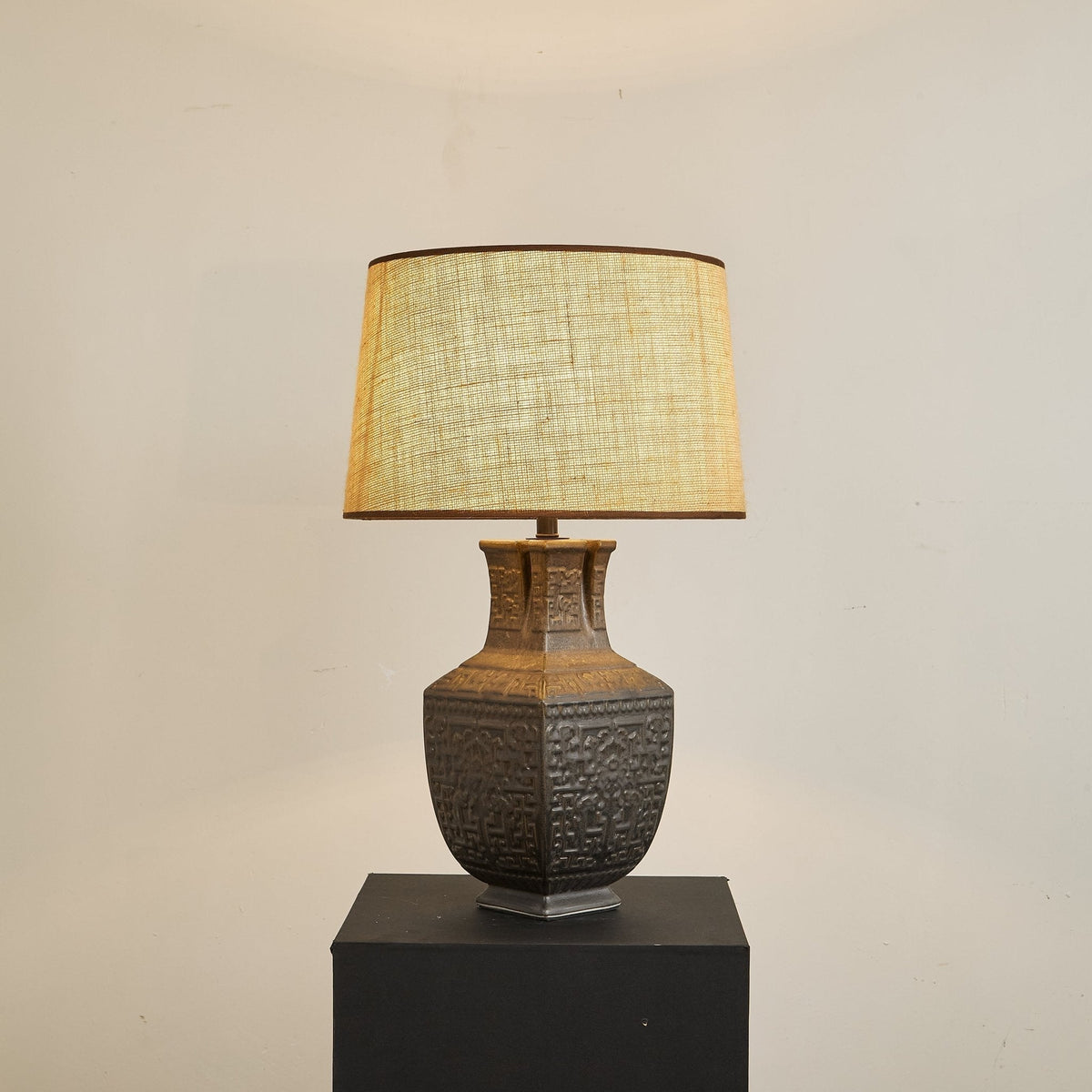 Echo lampka stołowa vintage z płótna