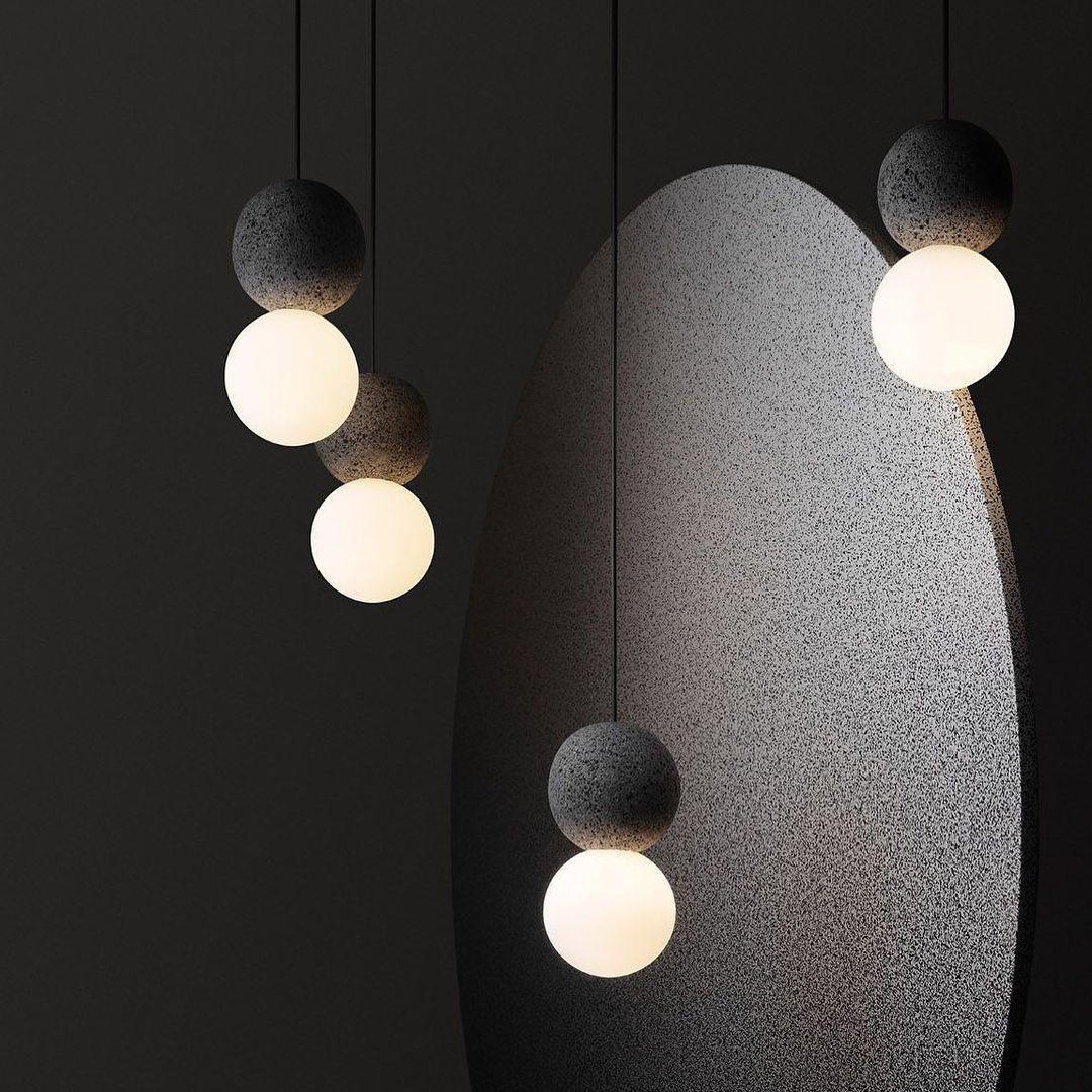 Lumorette nowoczesna lampa wisząca z cementu