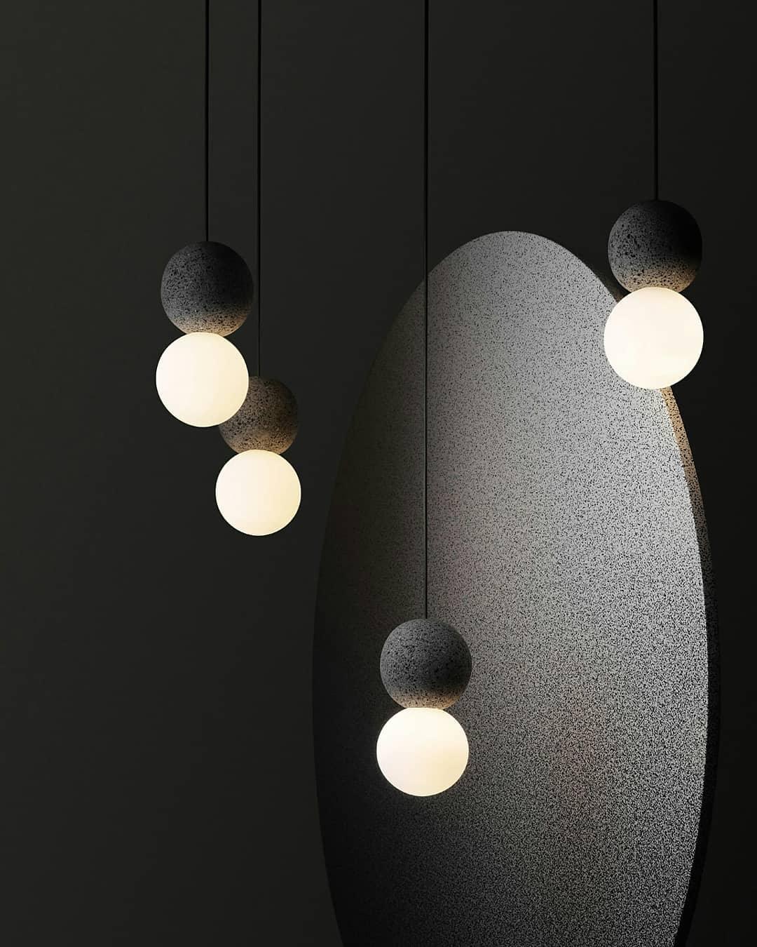 Lumorette nowoczesna lampa wisząca z cementu