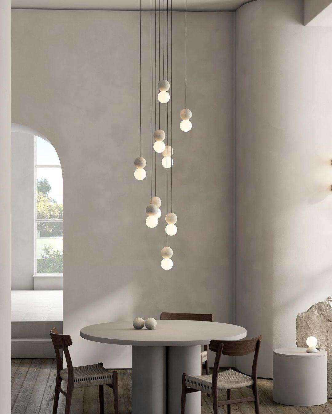 Lumorette nowoczesna lampa wisząca z cementu