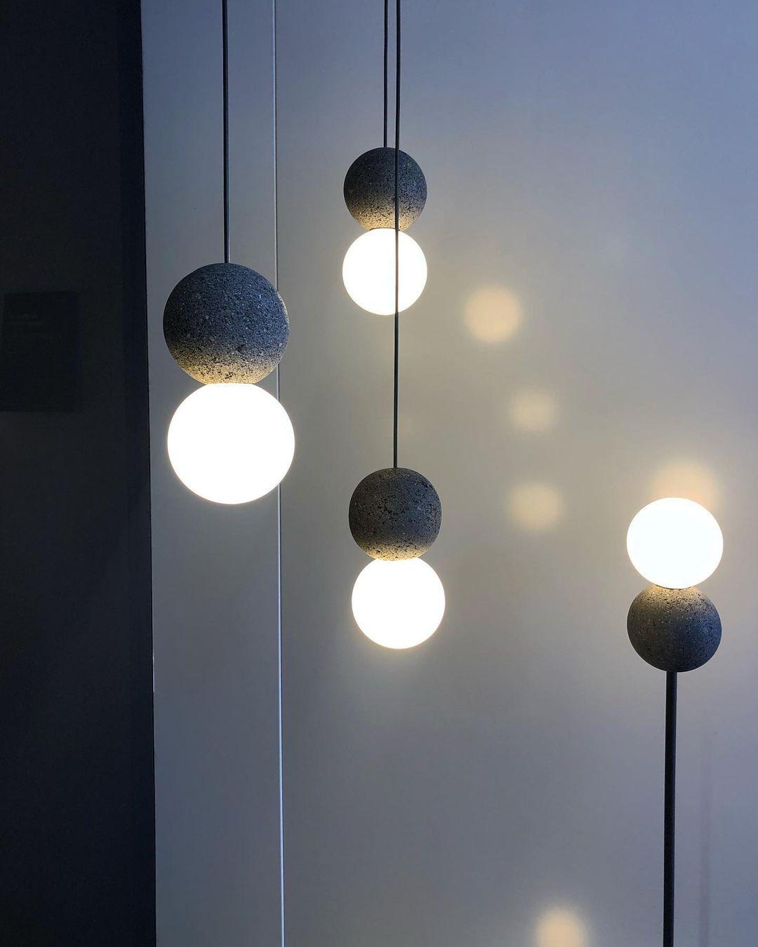 Lumorette nowoczesna lampa wisząca z cementu