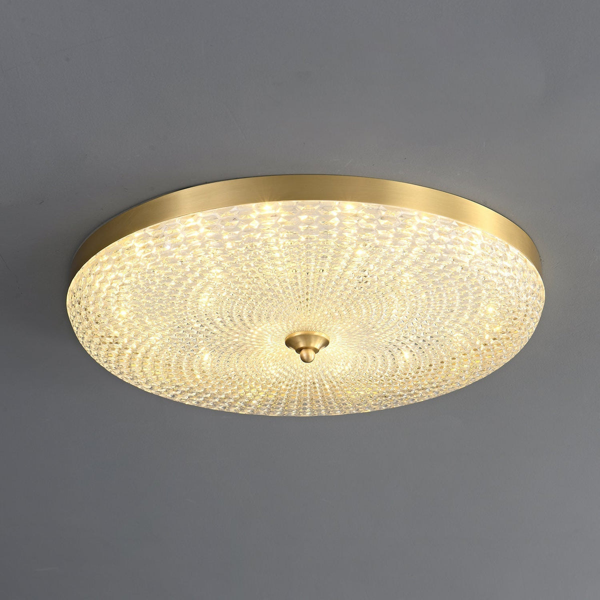 Orlena nowoczesna minimalistyczna lampa sufitowa z miedzi i akrylu