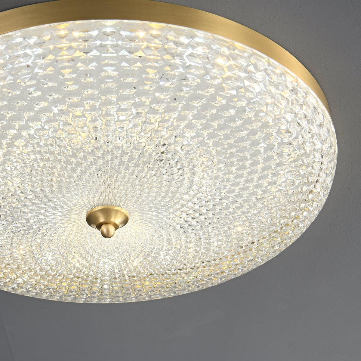 Orlena nowoczesna minimalistyczna lampa sufitowa z miedzi i akrylu