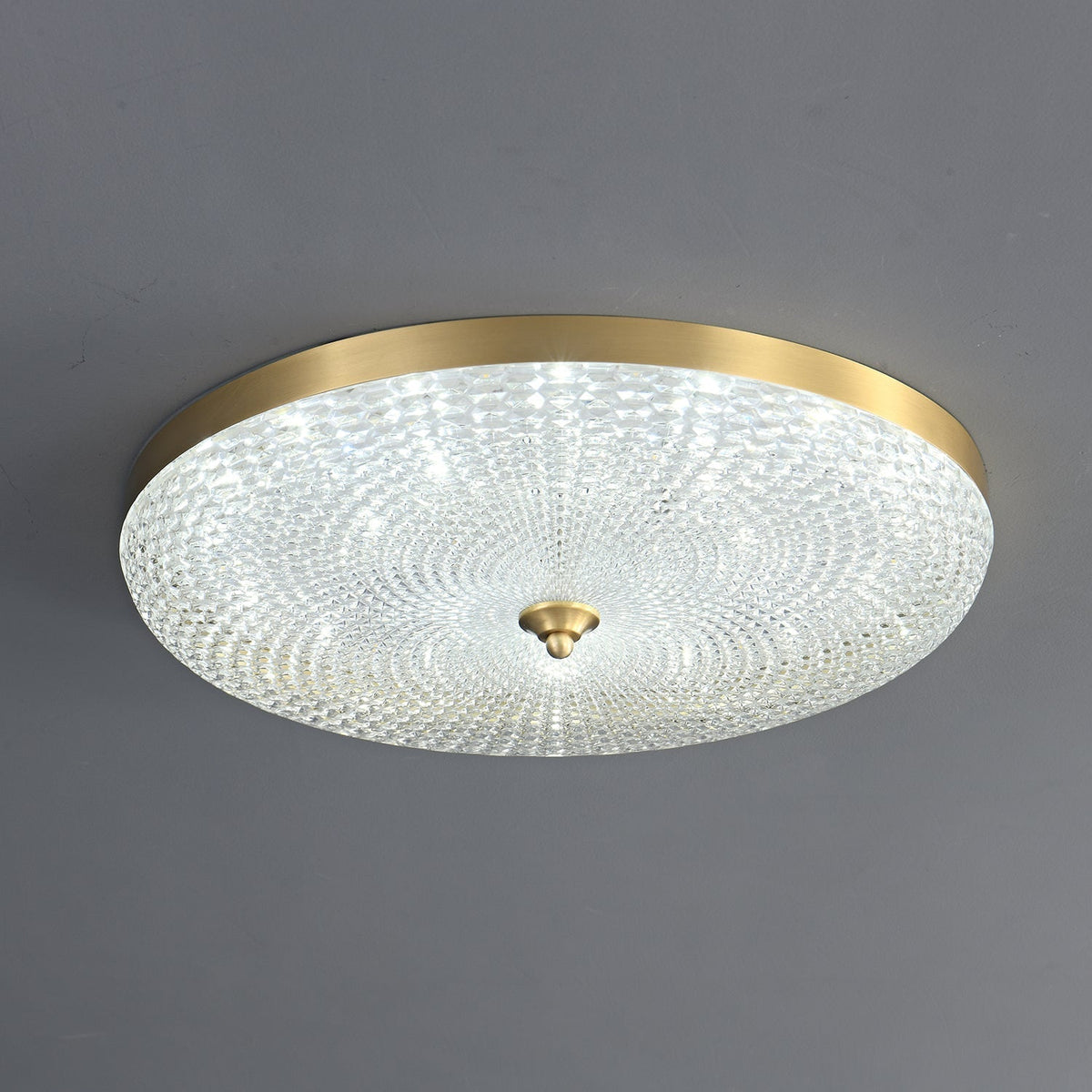 Orlena nowoczesna minimalistyczna lampa sufitowa z miedzi i akrylu
